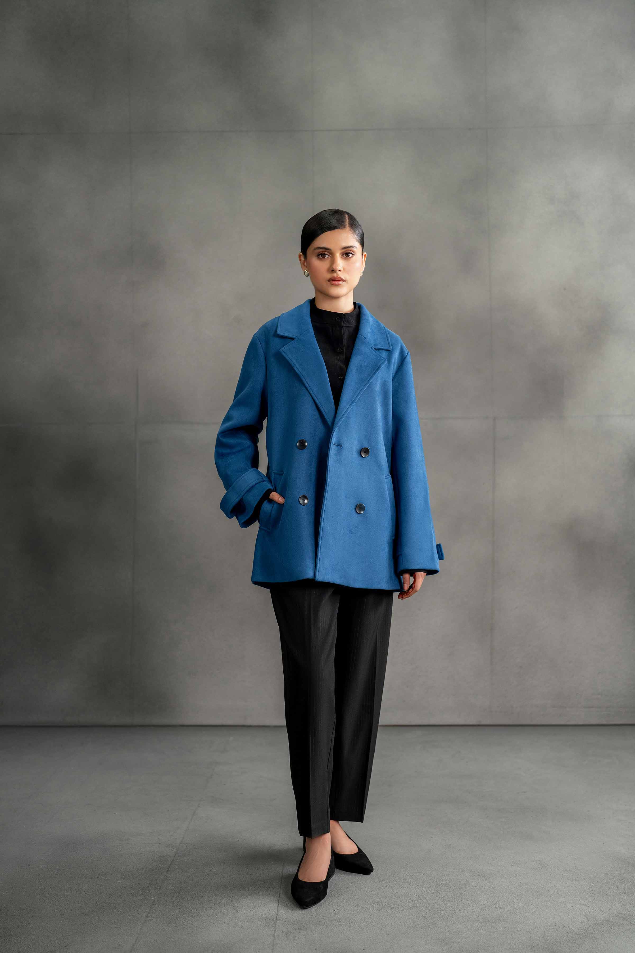 NishatUK - Brown Solids Soft Cozy and Durable 1-piece ready to wear Coat