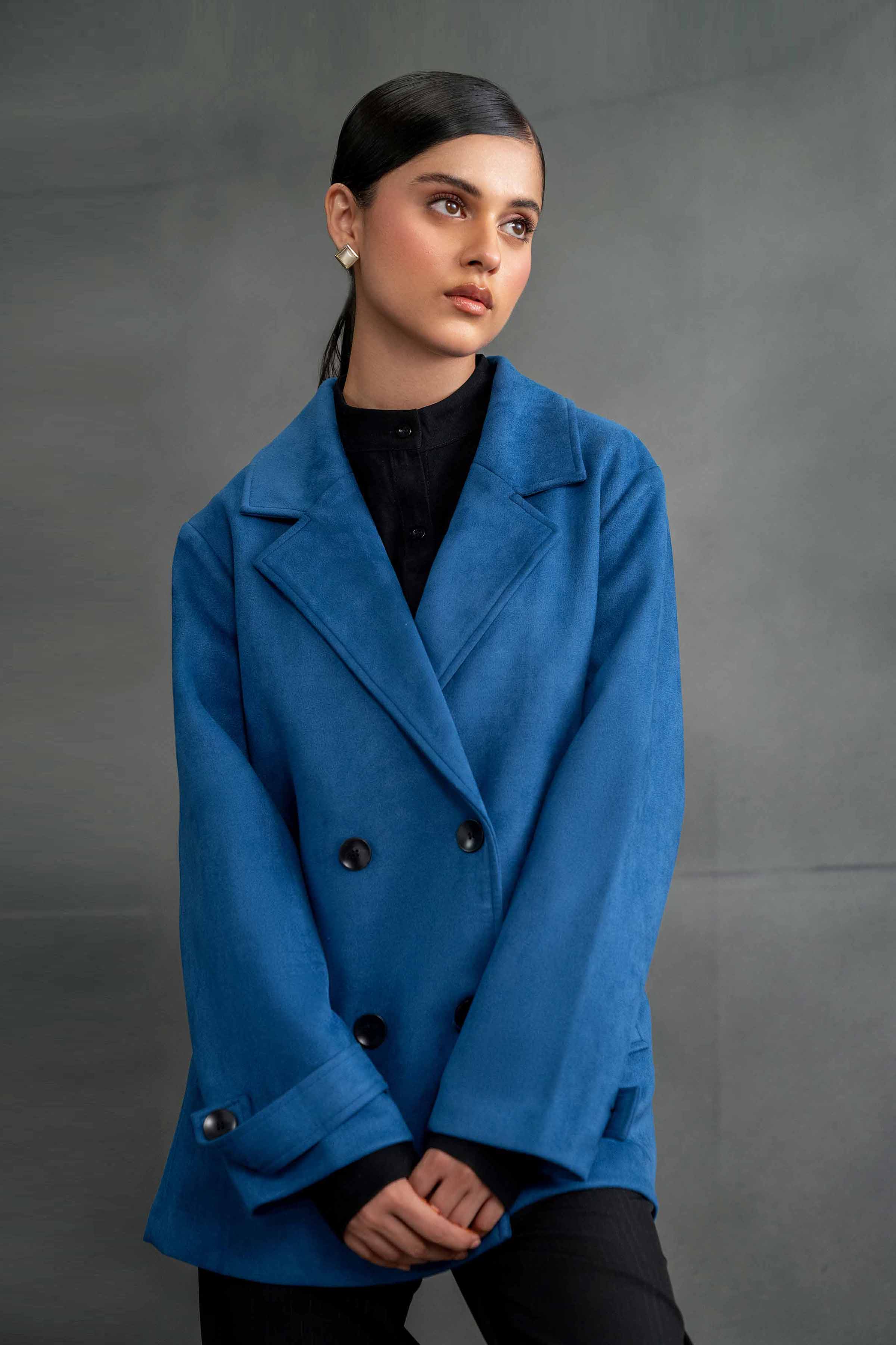 NishatUK - Brown Solids Soft Cozy and Durable 1-piece ready to wear Coat