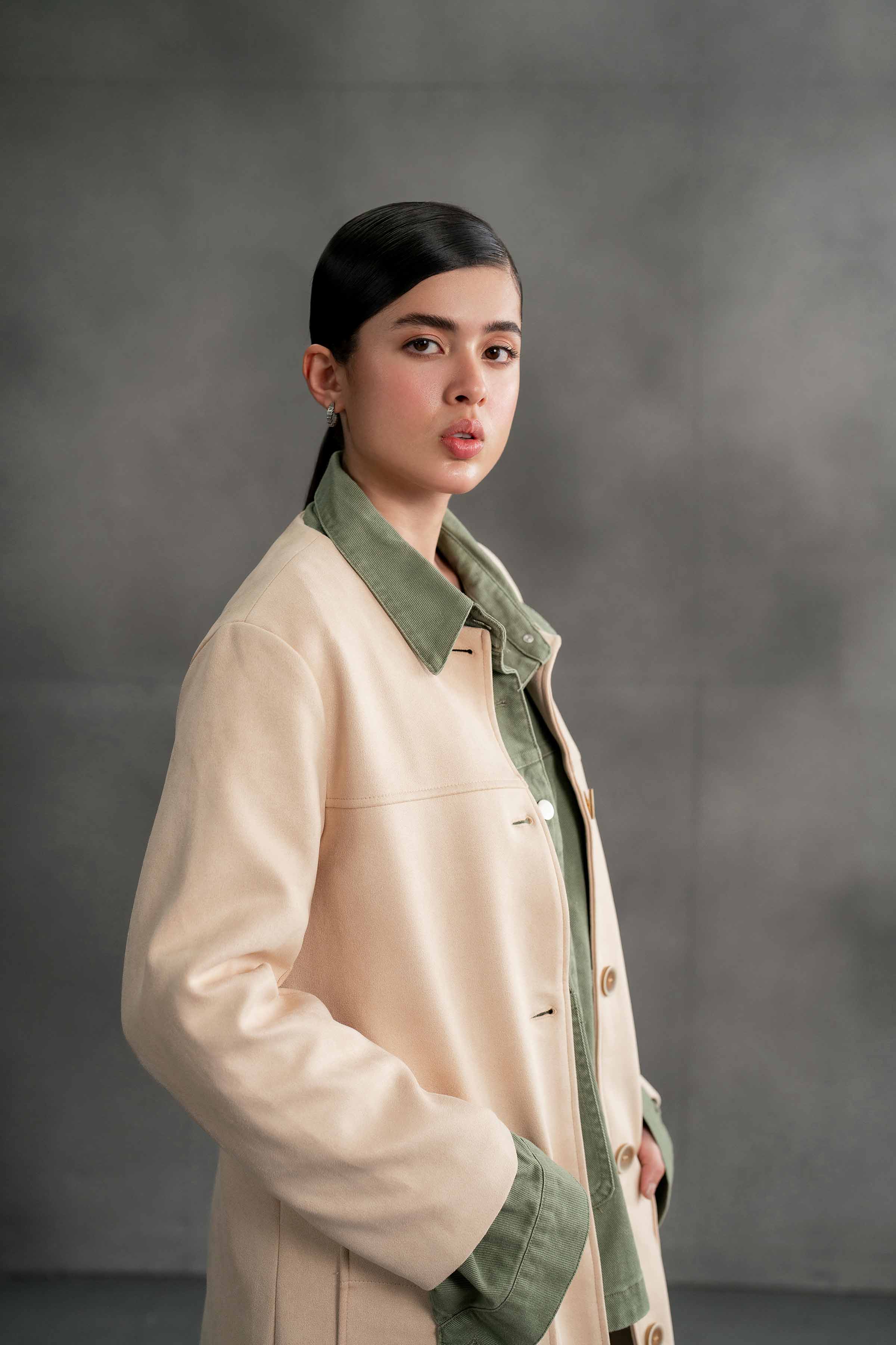 NishatUK - Brown Solids Soft Cozy and Durable 1-piece ready to wear Coat