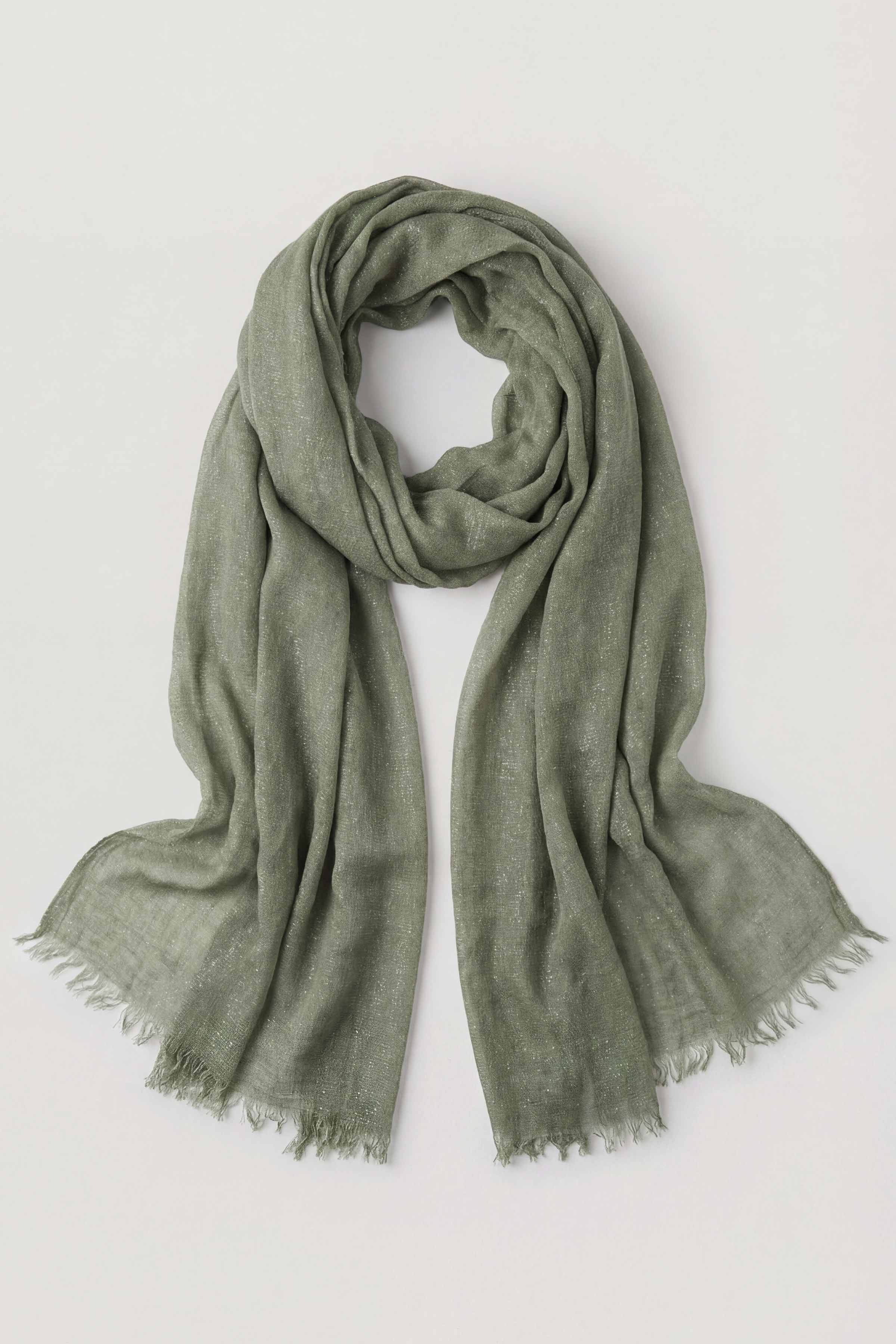 Green Women Scarf-443432104