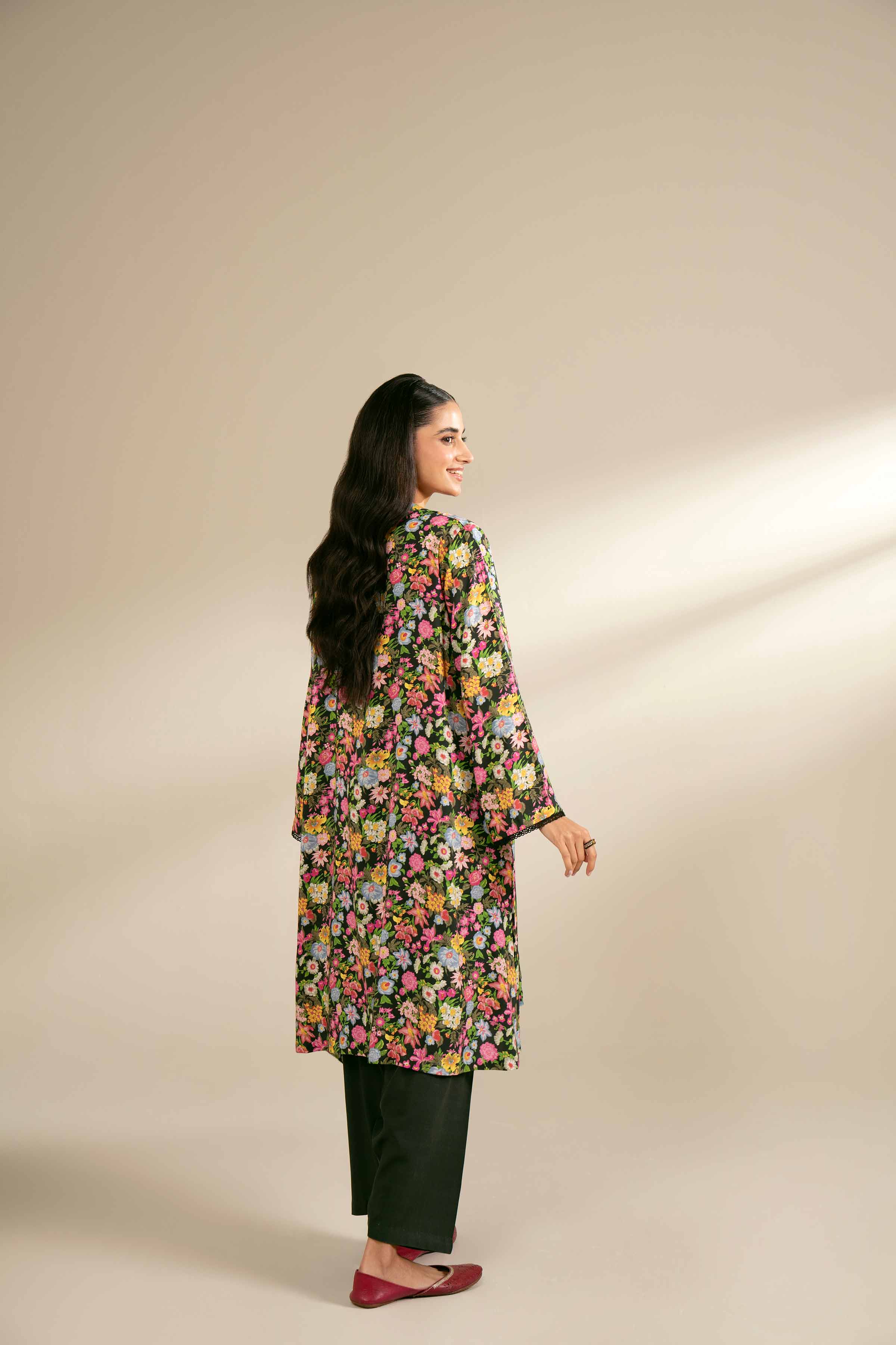 NishatUK - Multi Printed Linen 2-piece unstitched Dress