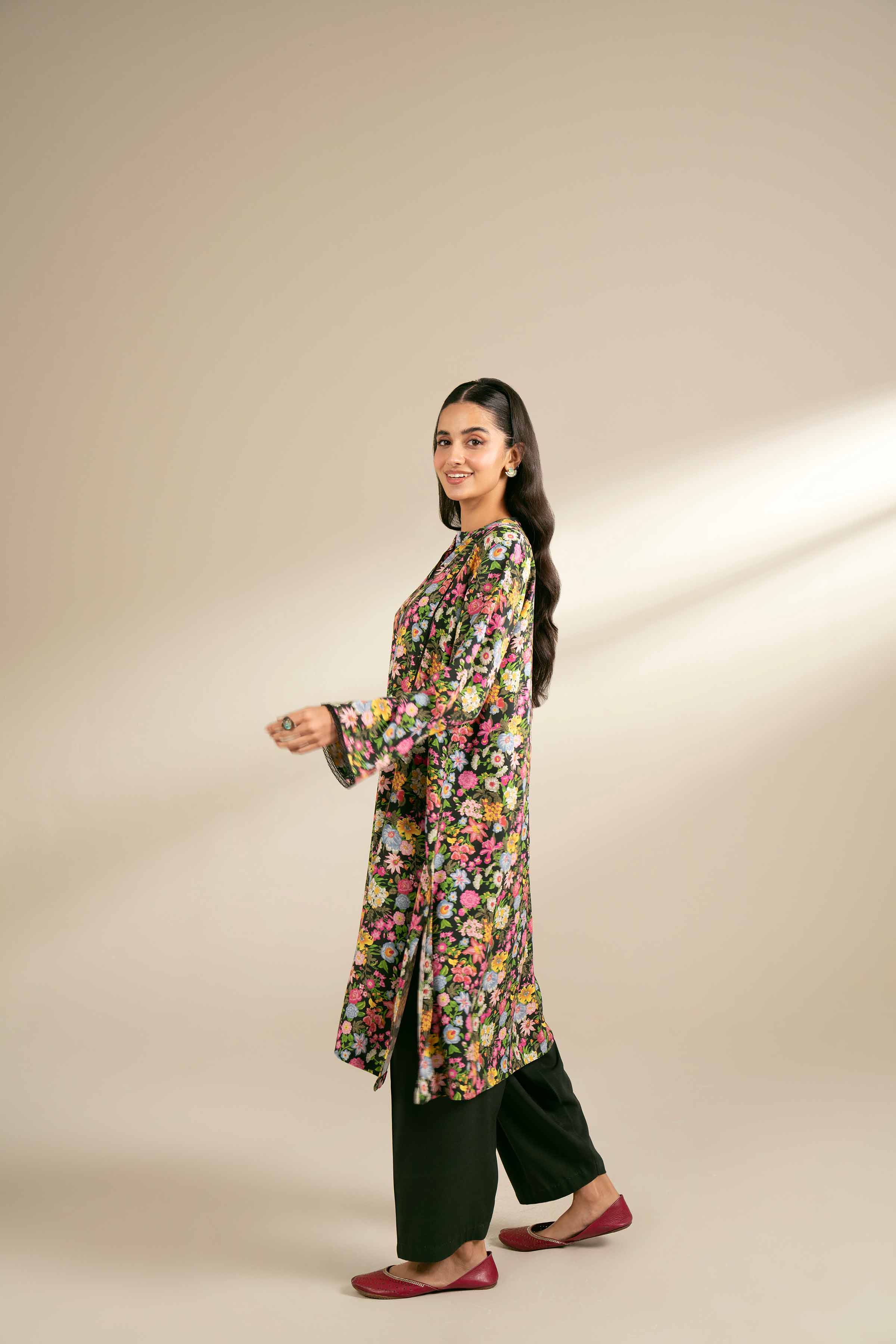 NishatUK - Multi Printed Linen 2-piece unstitched Dress