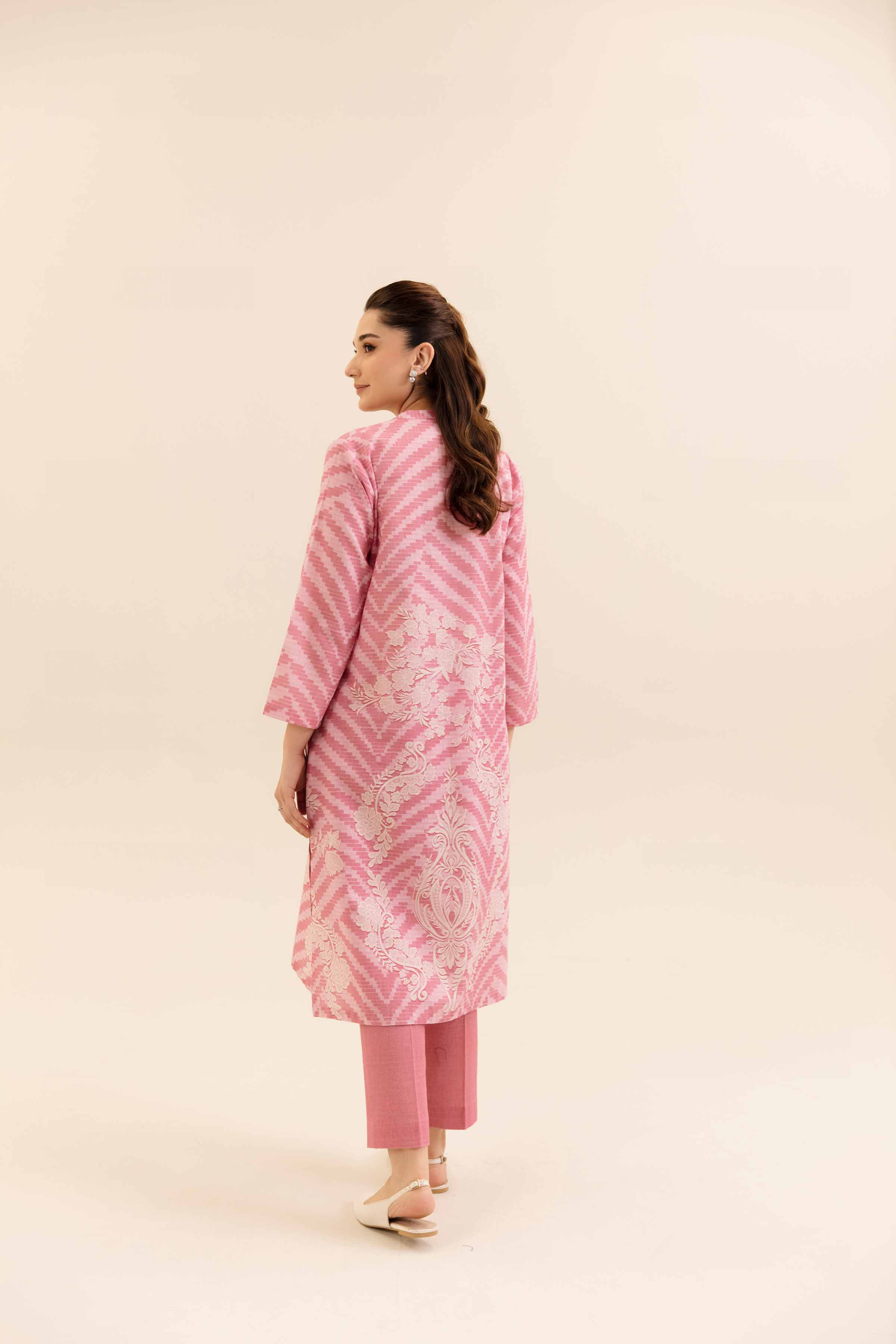 NishatUK - Pink Printed Khaddar 2-piece unstitched Dress