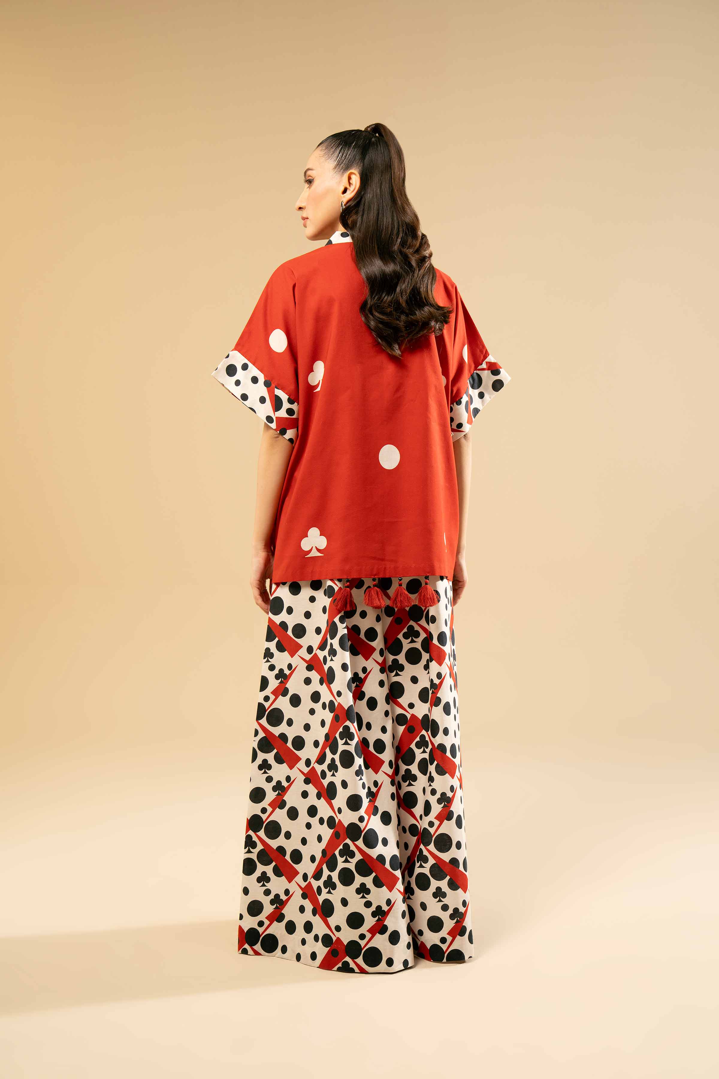 NishatUK - Red Embroidered  Cotton 2-piece unstitched Dress