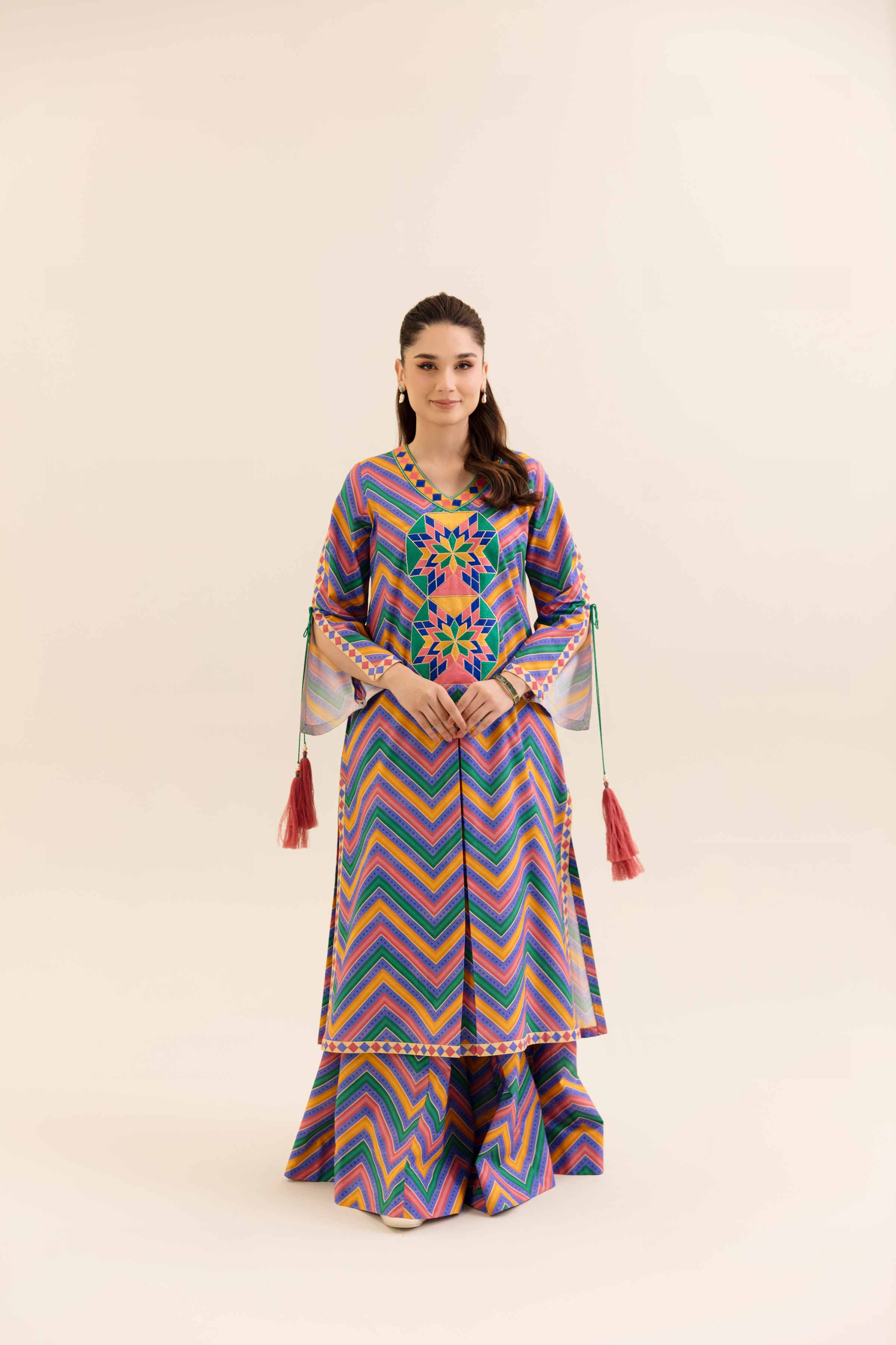 NishatUK - Multi Embroidered  Cotton 2-piece unstitched Dress