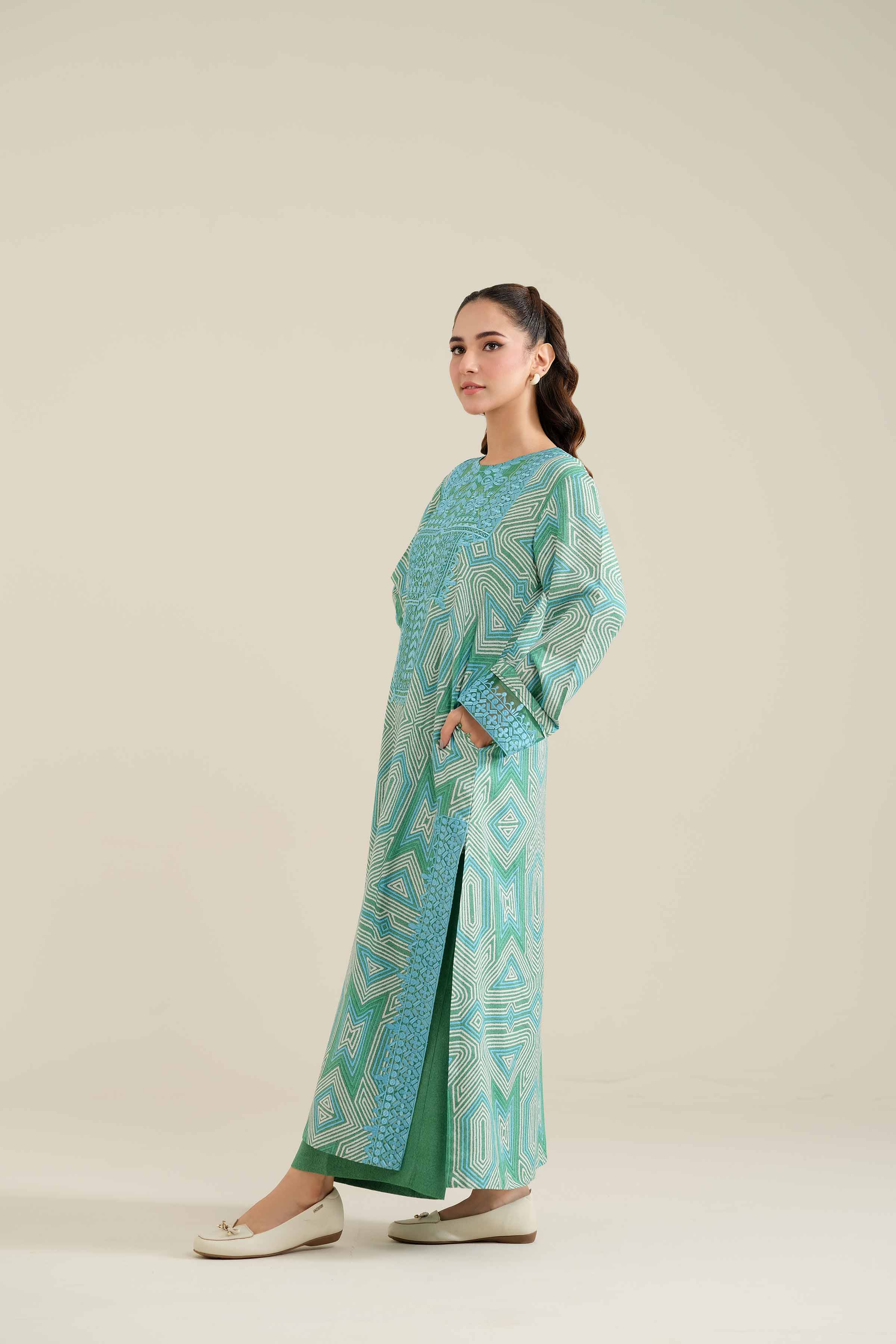 NishatUK - Brown Embroidered  Karandi 2-piece unstitched Dress