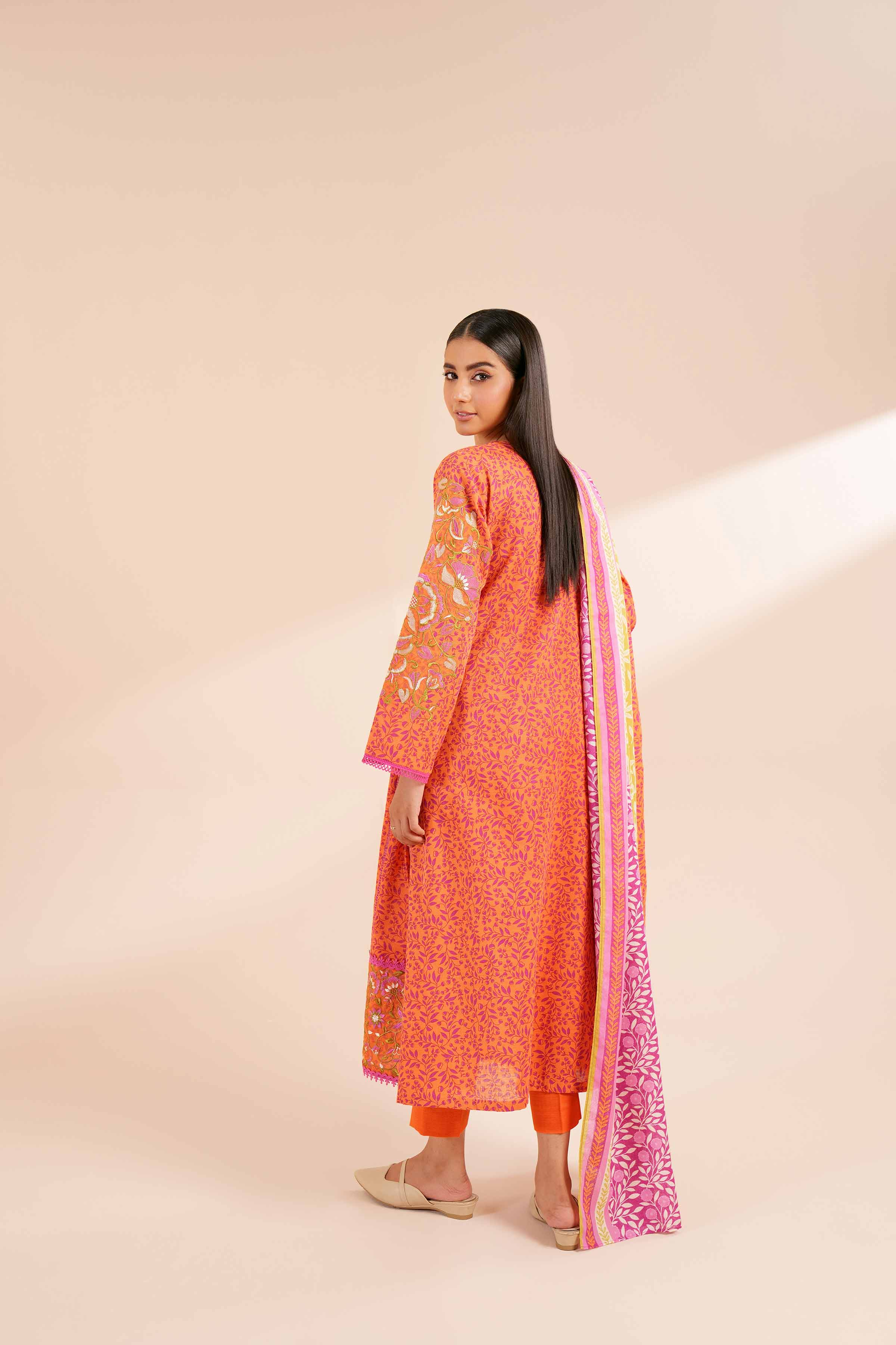 NishatUK - Green Embroidered  Khaddar 3-piece unstitched Suit