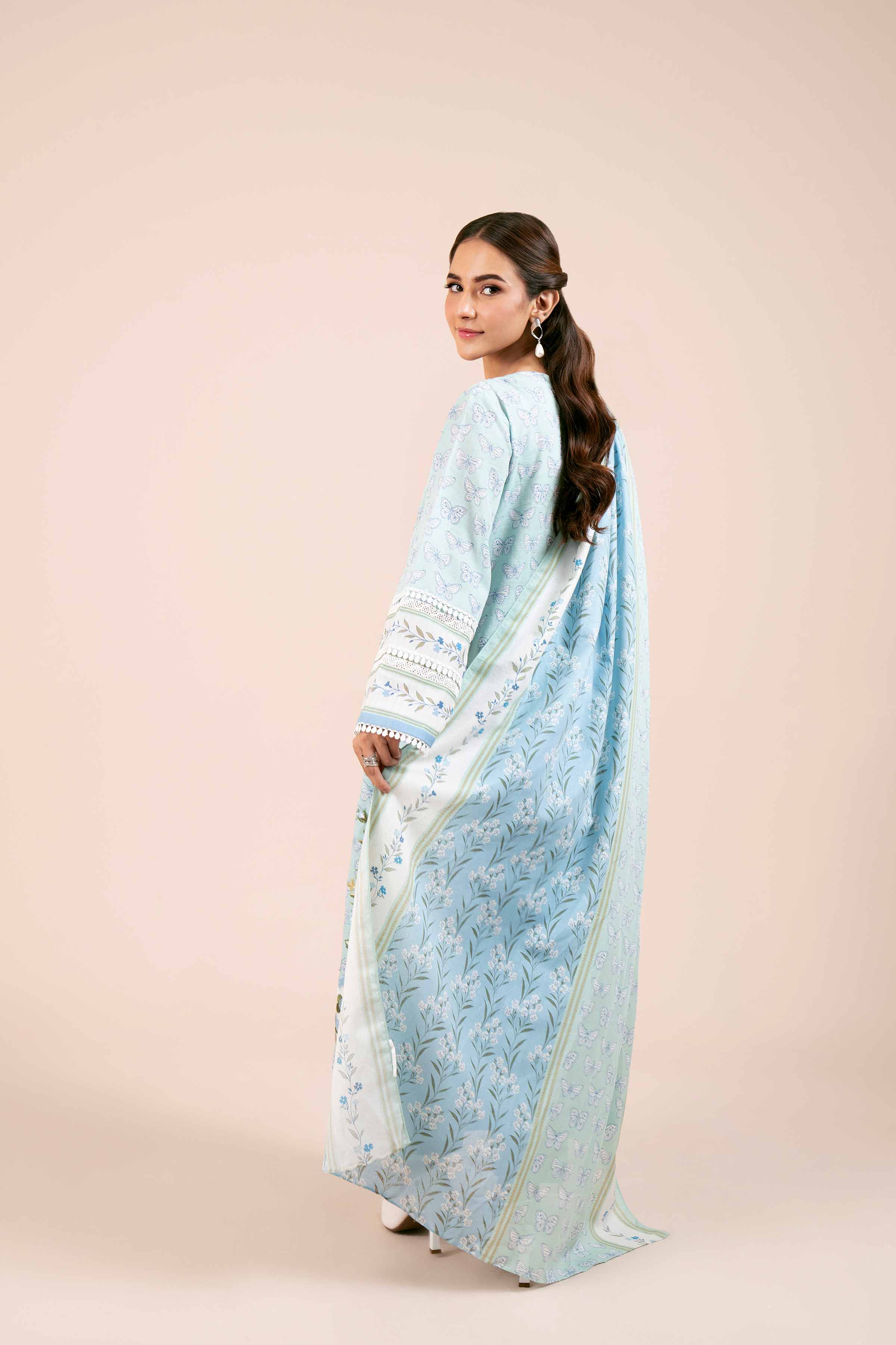 NishatUK - Mint Embroidered  Khaddar 3-piece unstitched Suit