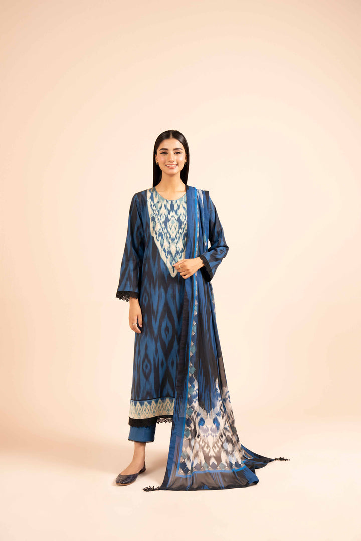 3 Piece Printed Embroidered Unstitched Any Day Suit