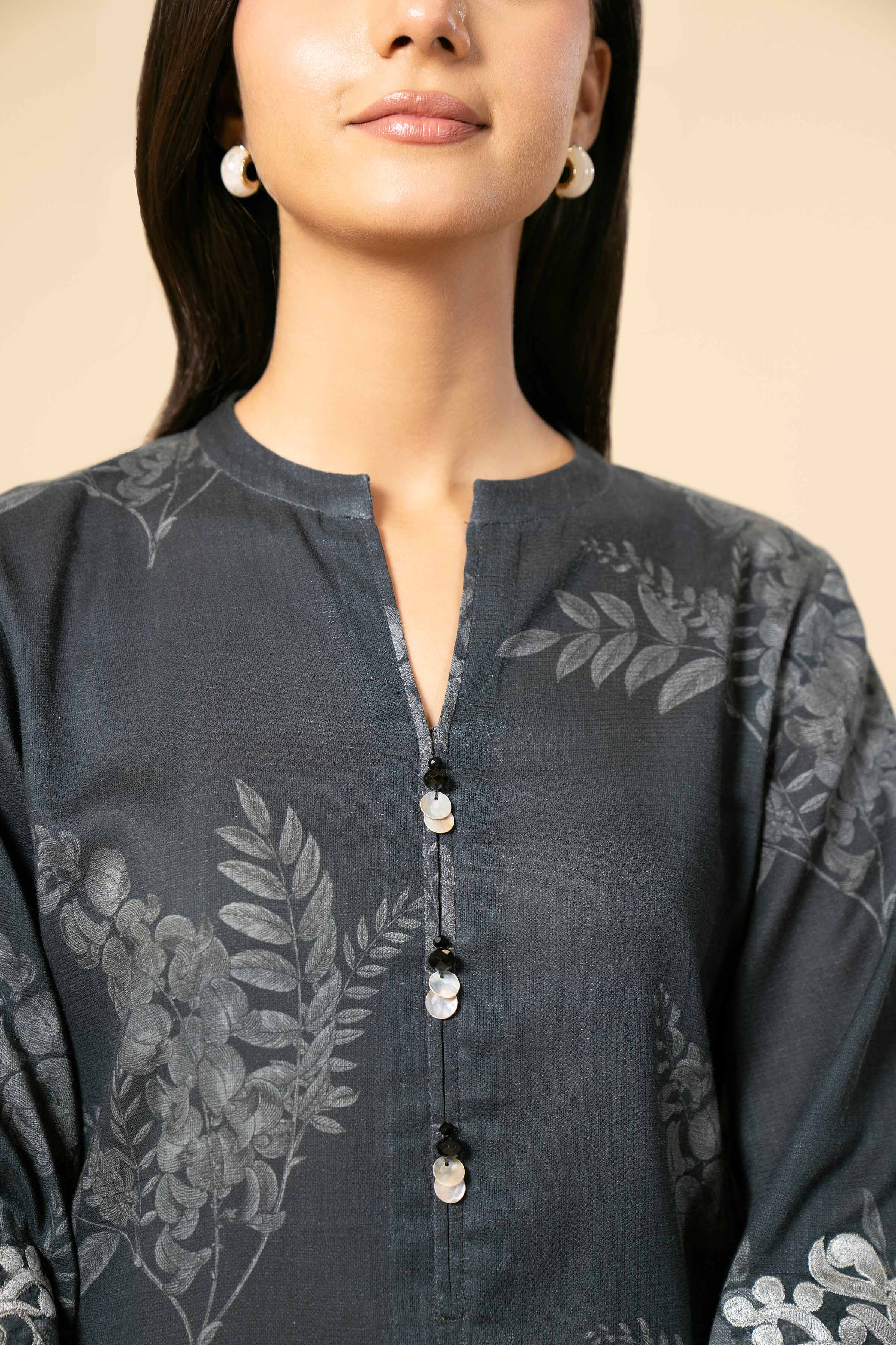 NishatUK - Green Embroidered  Cotton 3-piece unstitched Suit