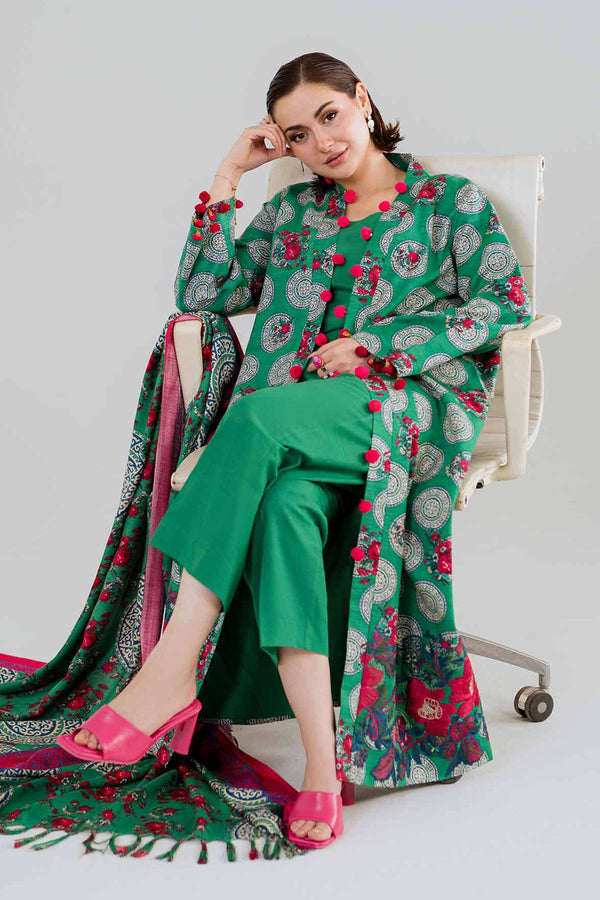 3 Piece Printed Embroidered Unstitched Any Day Suit