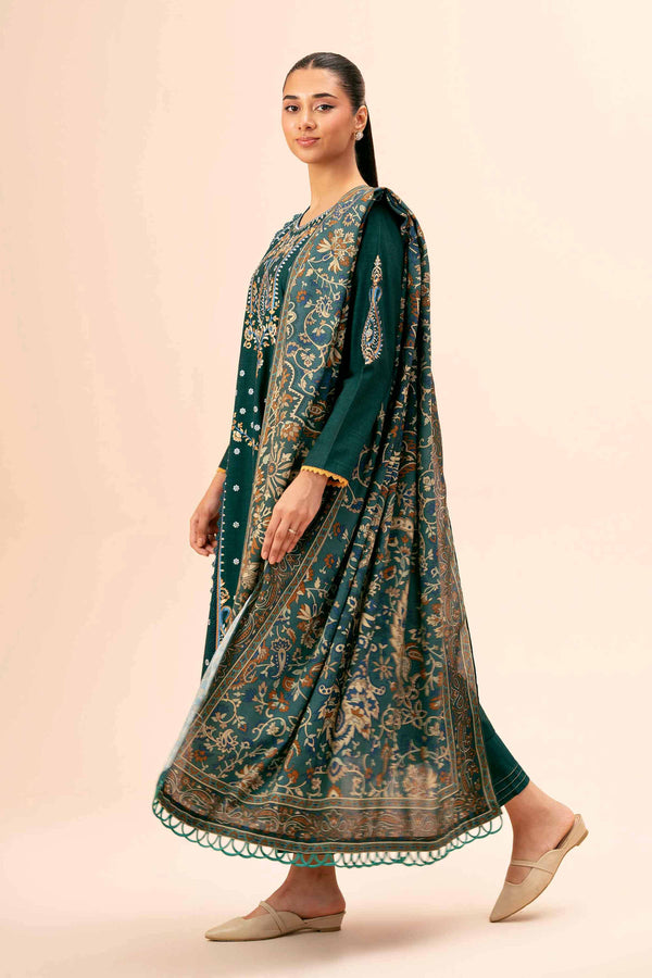 3 Piece - Yarn Dyed Embroidered Suit - 42404327