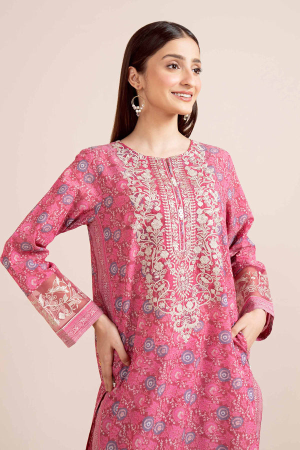 2 Piece - Digital Printed Embroidered Suit - 42404434