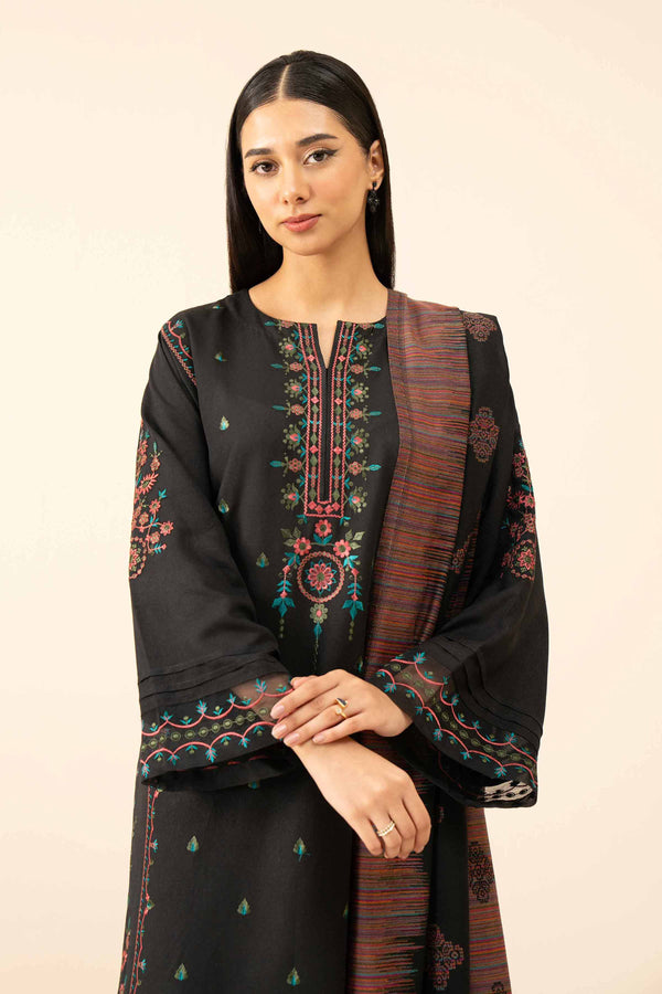 3 Piece Embroidered Winter Collection Suit 