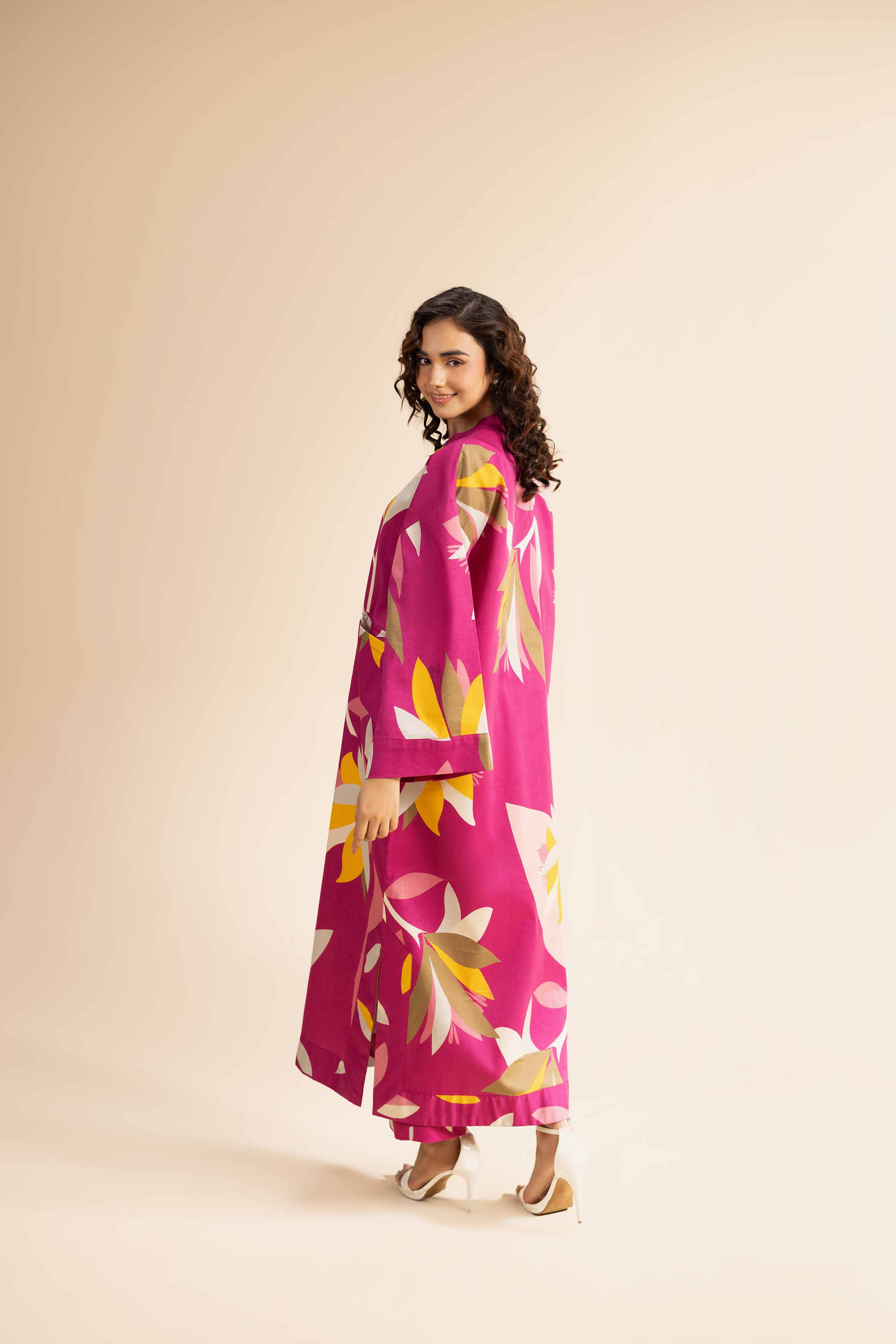NishatUK - Magenta Printed Cambric 2-piece unstitched Dress