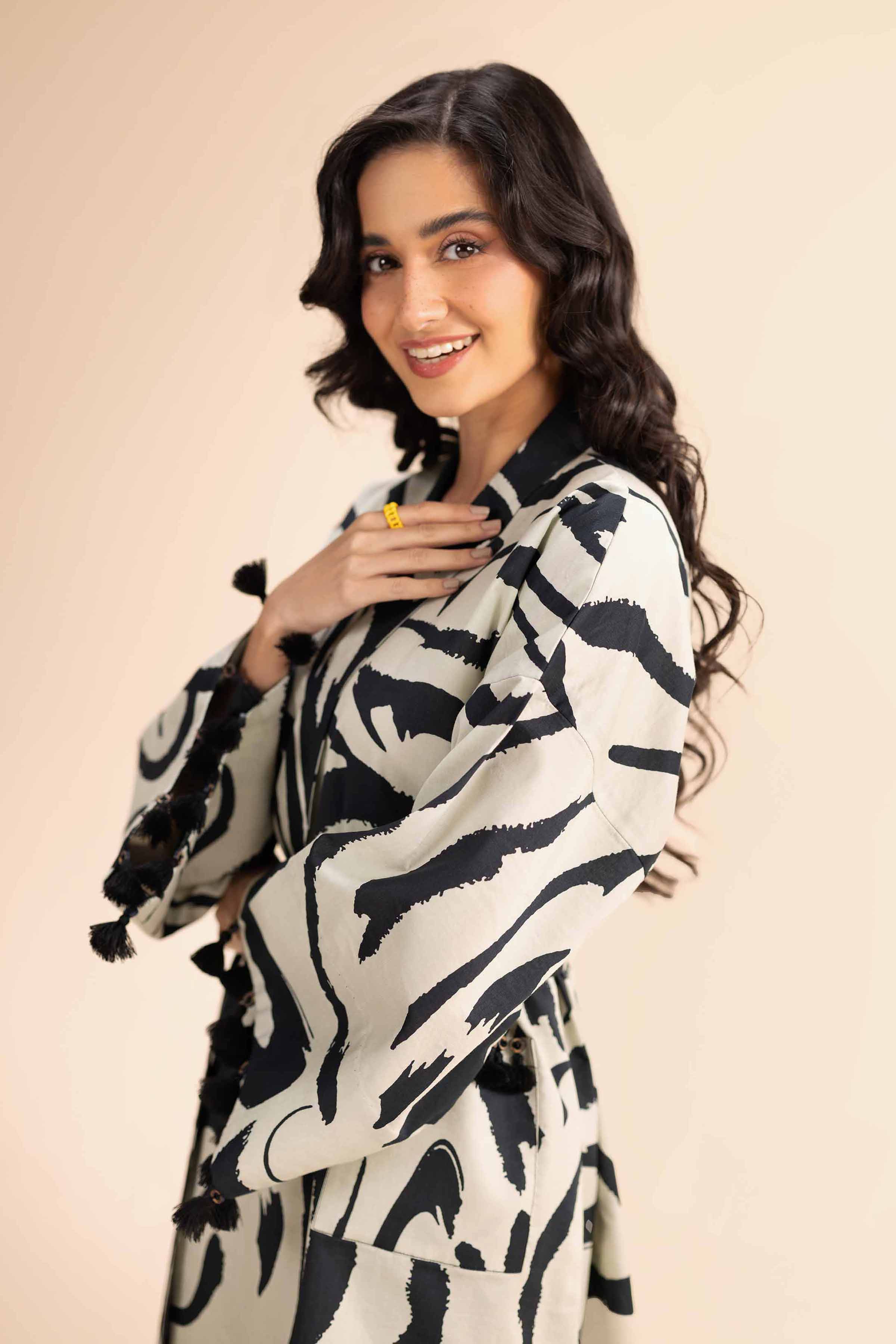 NishatUK - Black Printed Cambric 2-piece unstitched Dress