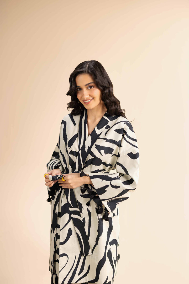 NishatUK - Black Printed Cambric 2-piece unstitched Dress