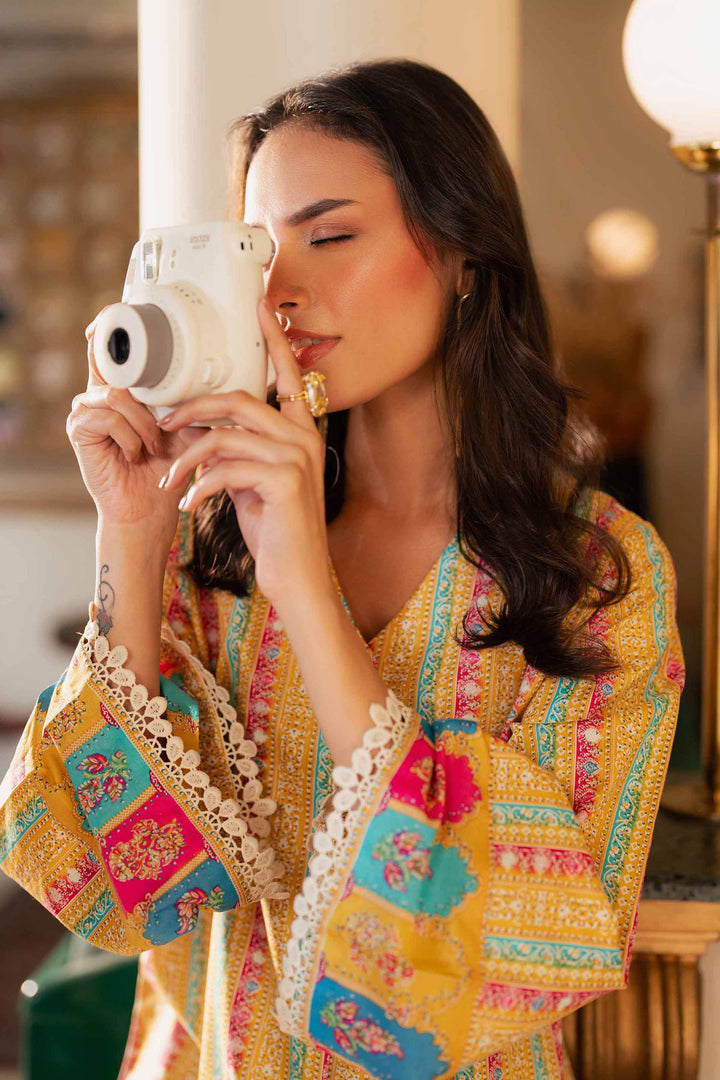 NishatUK - Yellow Printed Lawn 2-piece unstitched Dress