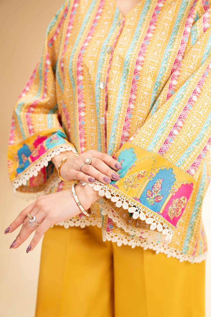 NishatUK - Yellow Printed Lawn 2-piece unstitched Dress