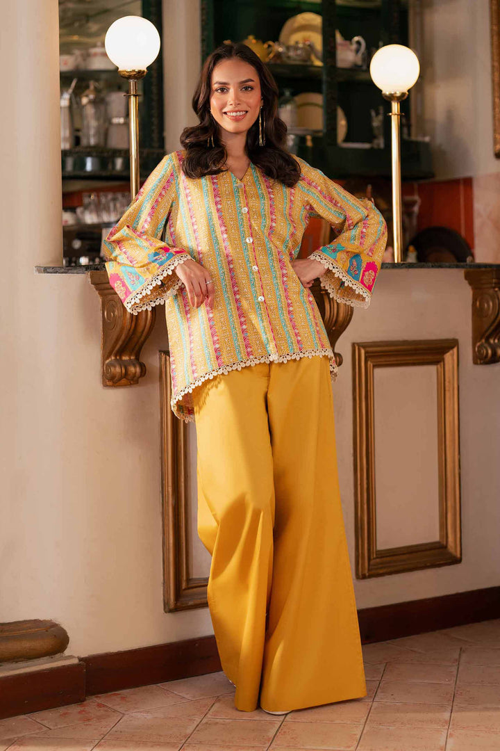 NishatUK - Yellow Printed Lawn 2-piece unstitched Dress