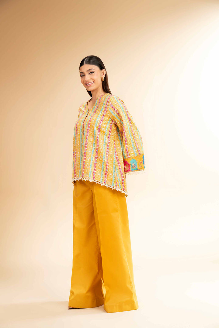 NishatUK - Yellow Printed Lawn 2-piece unstitched Dress