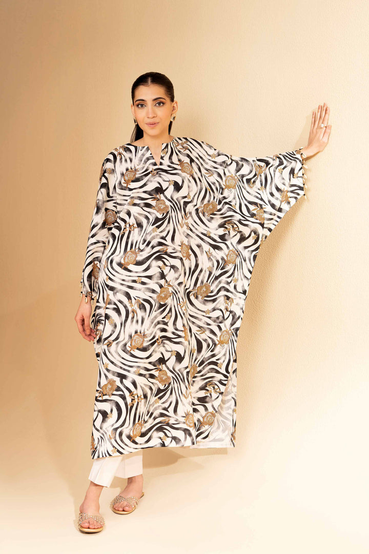 NishatUK - Black Printed Lawn 2-piece unstitched Dress