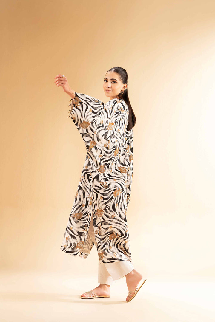 NishatUK - Black Printed Lawn 2-piece unstitched Dress