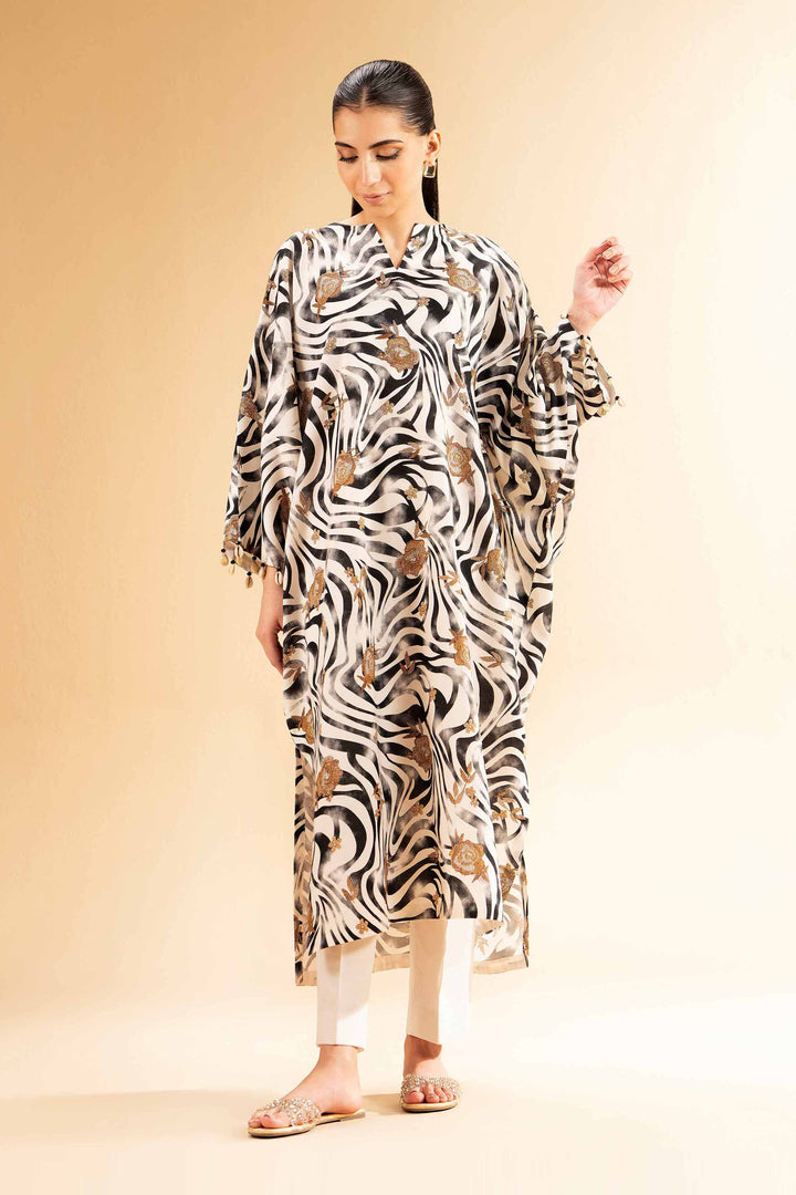 NishatUK - Black Printed Lawn 2-piece unstitched Dress