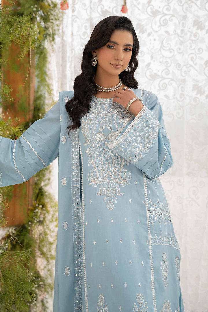NishatUK - Blue Embroidered  Lawn 3-piece unstitched Suit