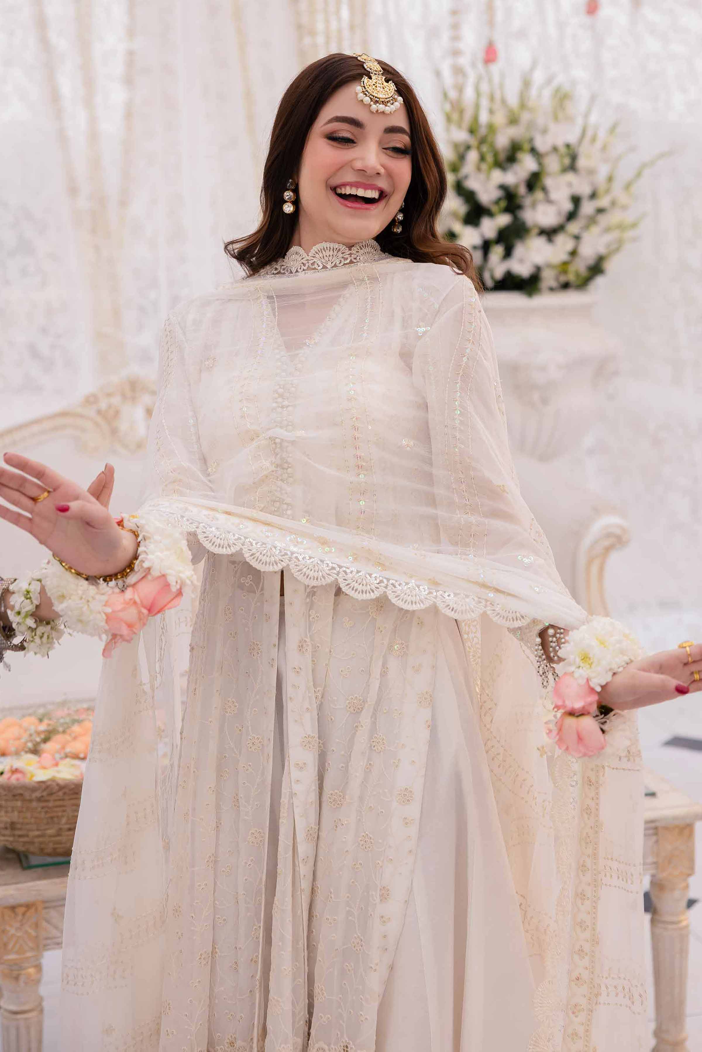 NishatUK - White Embroidered   Chicken Kari 3-piece unstitched Suit