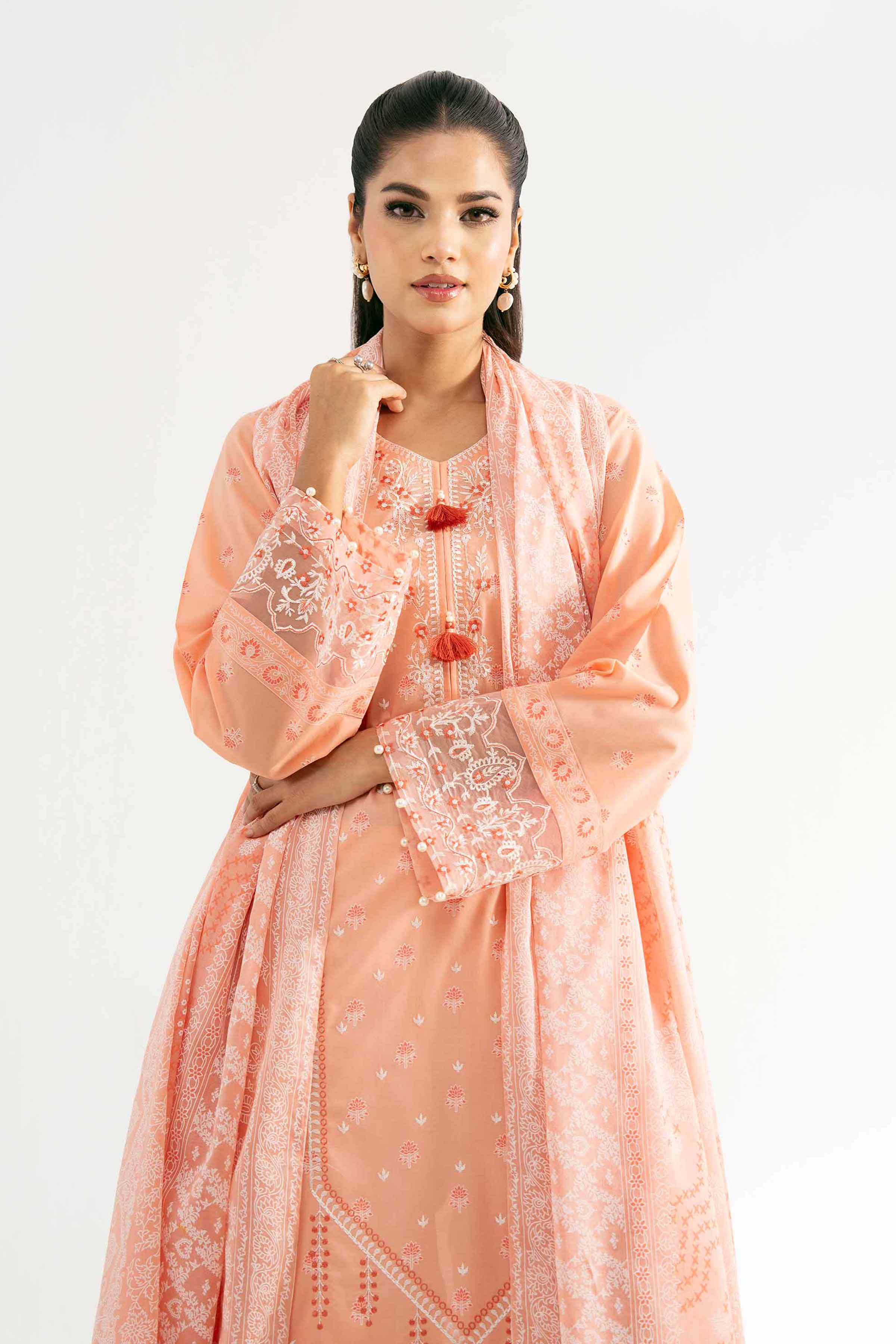 Nishat UK - Pink Embroidered Lawn 3 Pieces unstitched suit