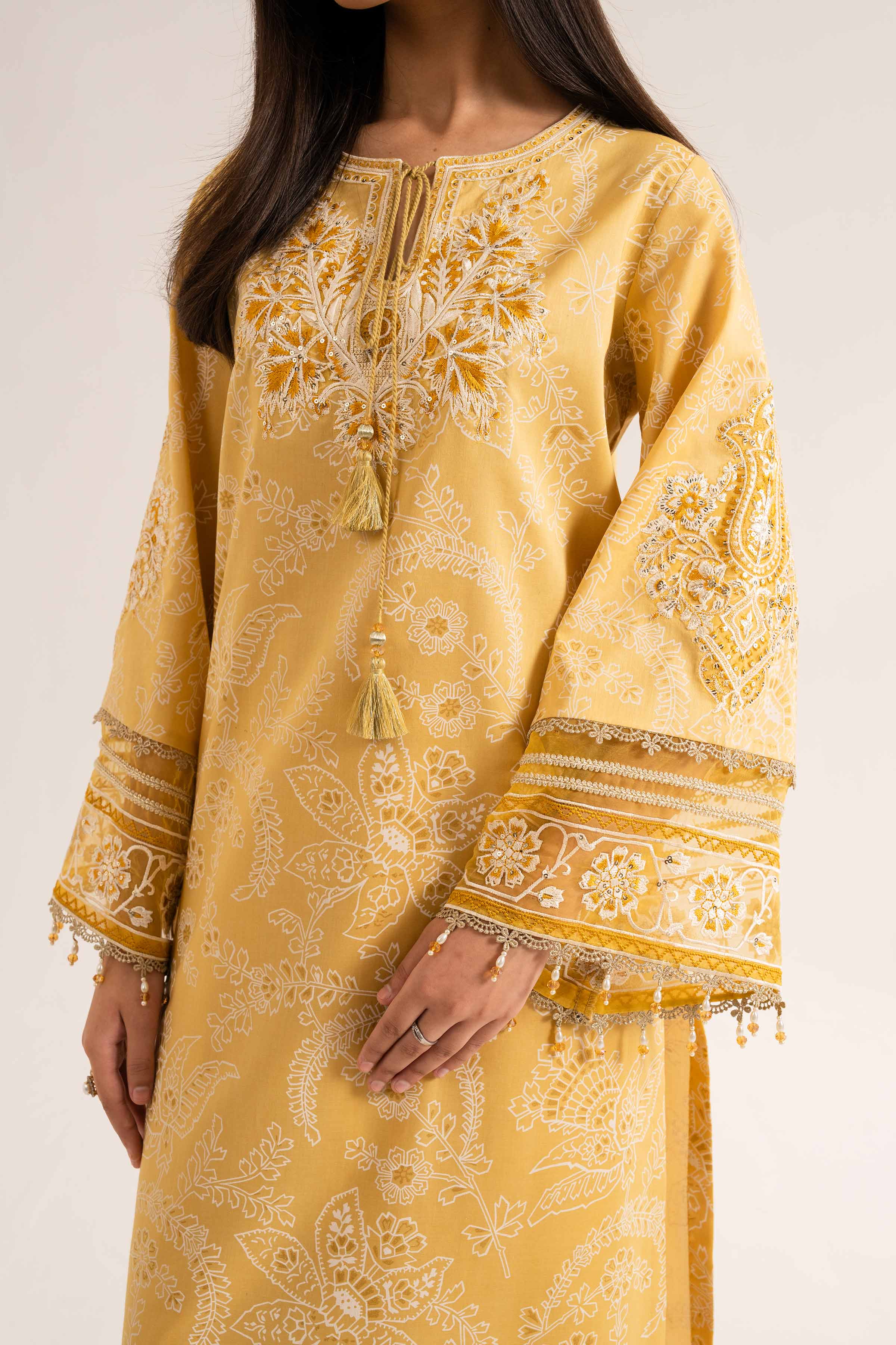 Nishat UK - Gold Embroidered Lawn 3 Pieces unstitched suit