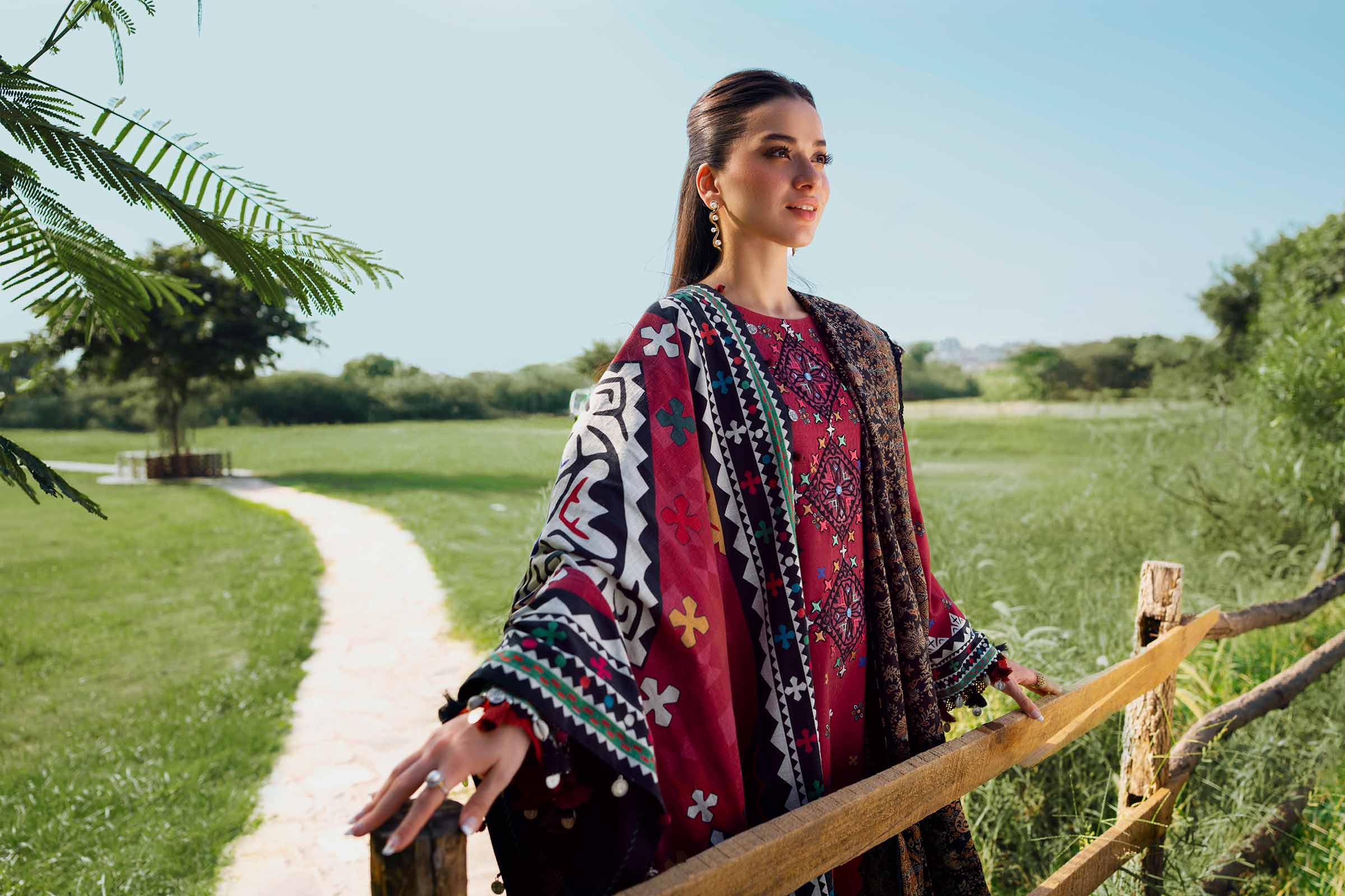 Nishat UK - Pink Embroidered Jacquard 3 Pieces unstitched suit