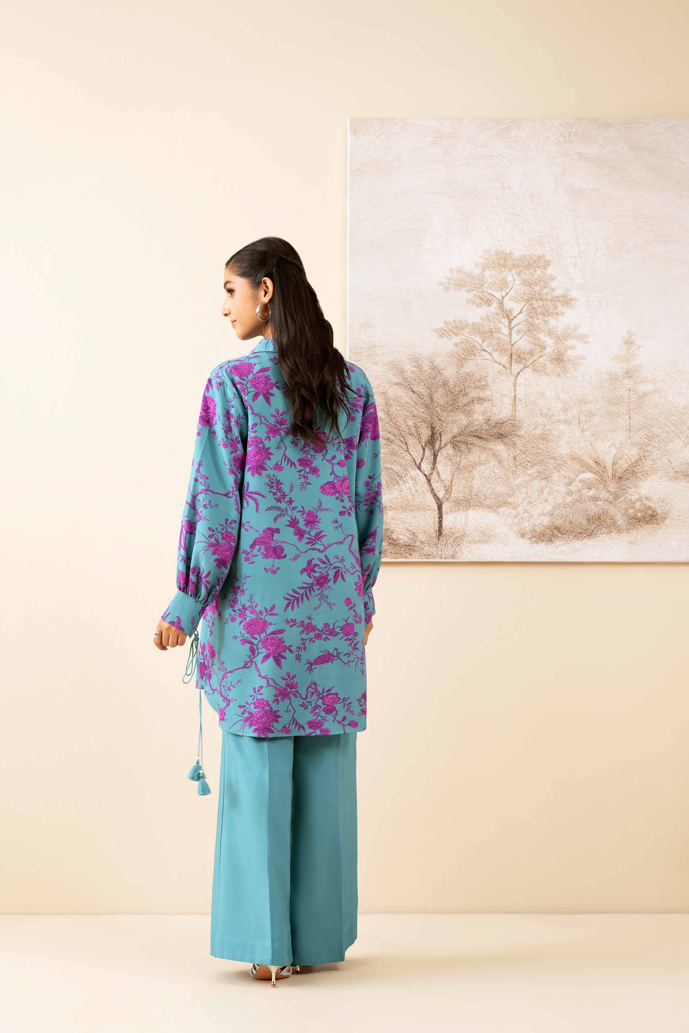 Nishat UK - Green Printed Linen 2 Pieces unstitched suit