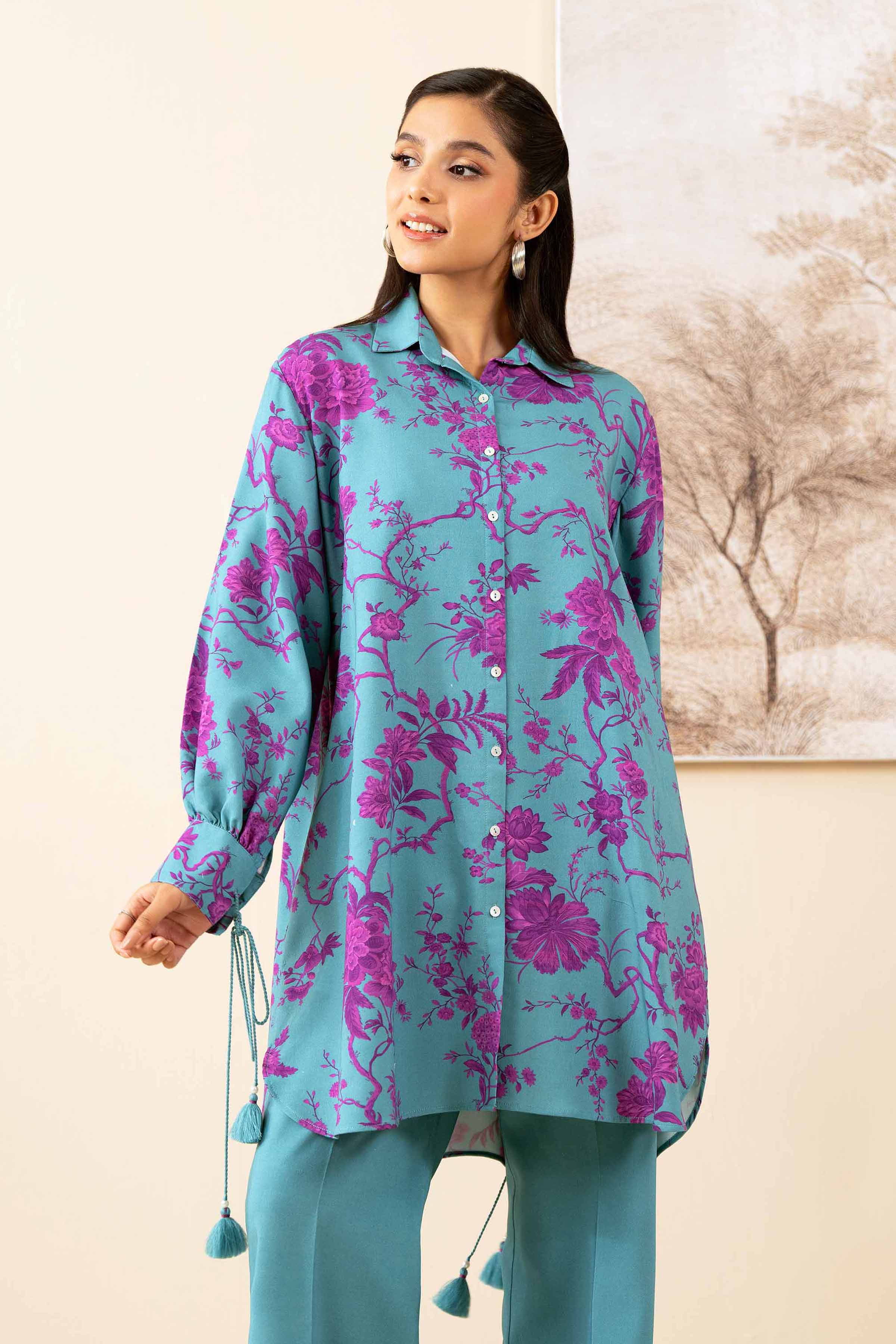 Nishat UK - Green Printed Linen 2 Pieces unstitched suit
