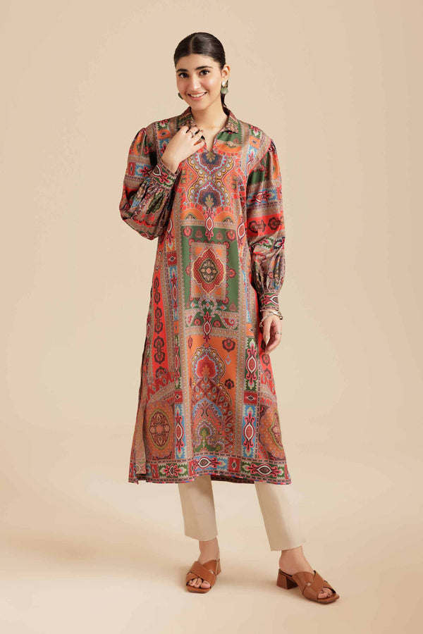 NishatUK - Multi  Grip Silk 1-piece ready to wear Tunic