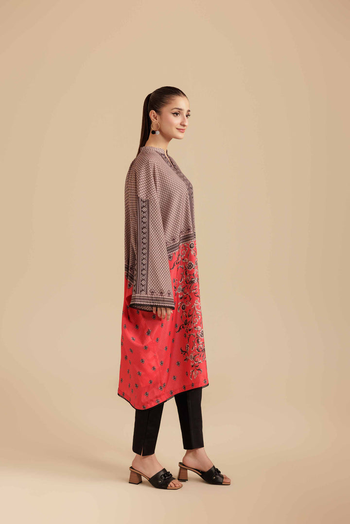 NishatUK - Red  Silk 1-piece ready to wear Tunic