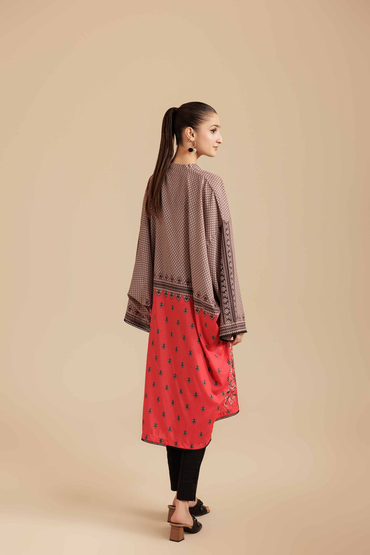 NishatUK - Red  Silk 1-piece ready to wear Tunic