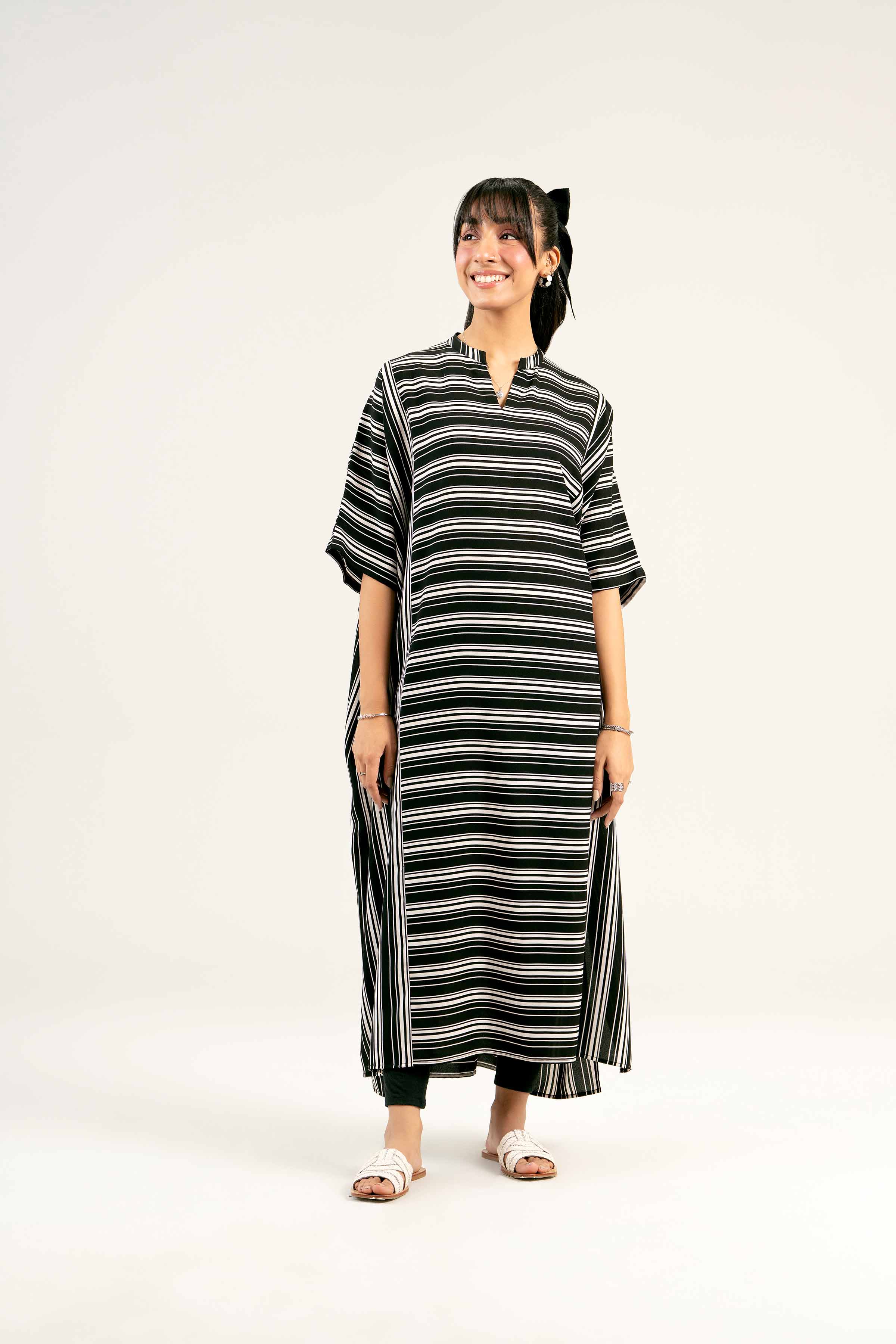 NishatUK - Black Solids  Grip 1-piece ready to wear Long Dress