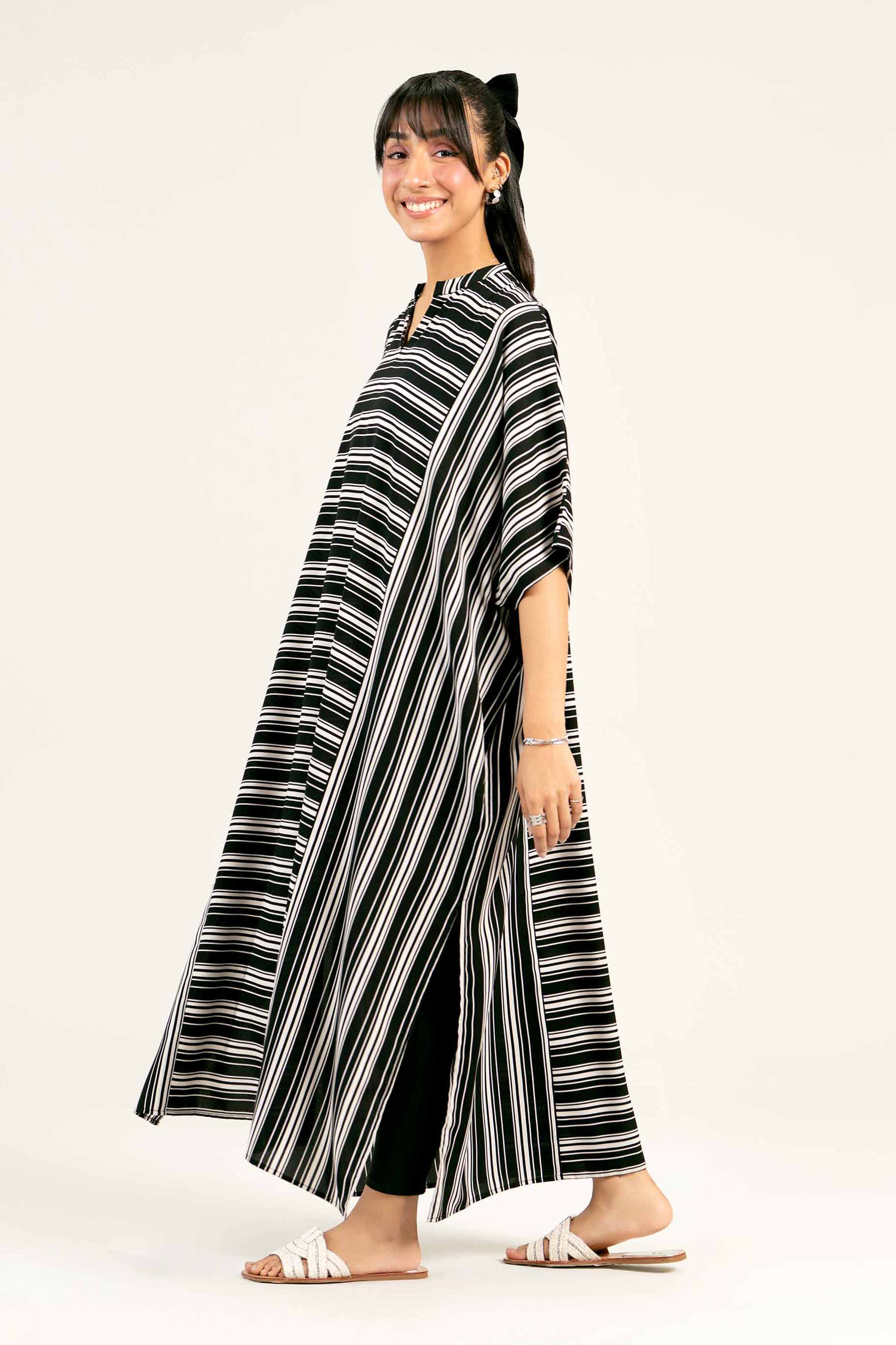 NishatUK - Black Solids  Grip 1-piece ready to wear Long Dress