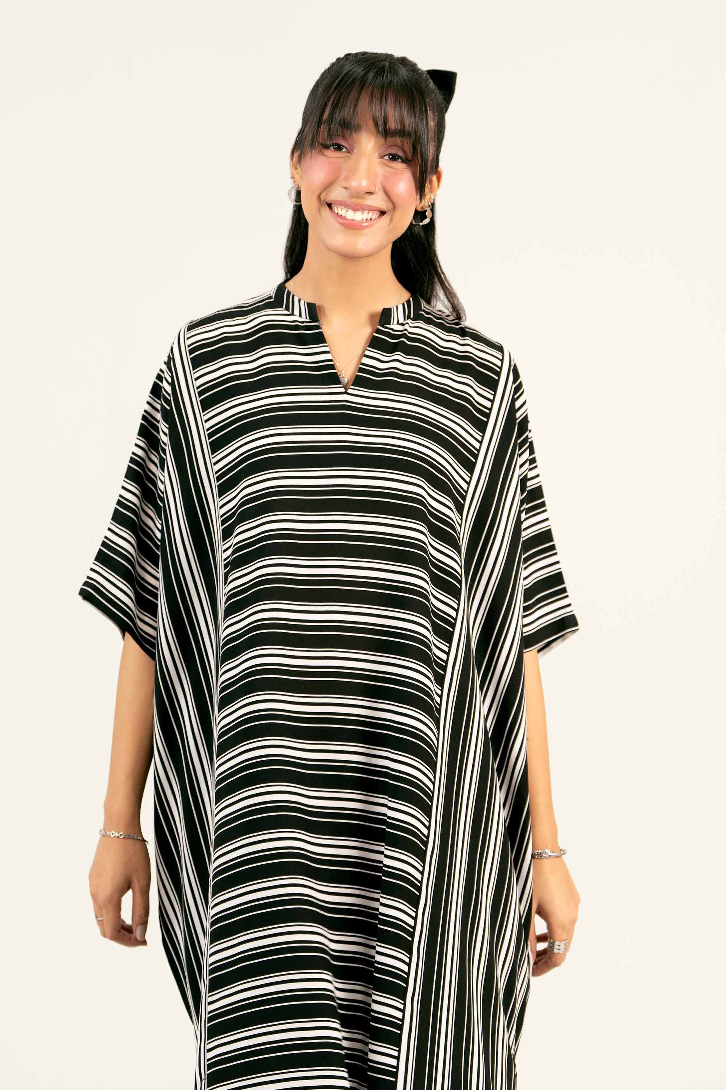 NishatUK - Black Solids  Grip 1-piece ready to wear Long Dress