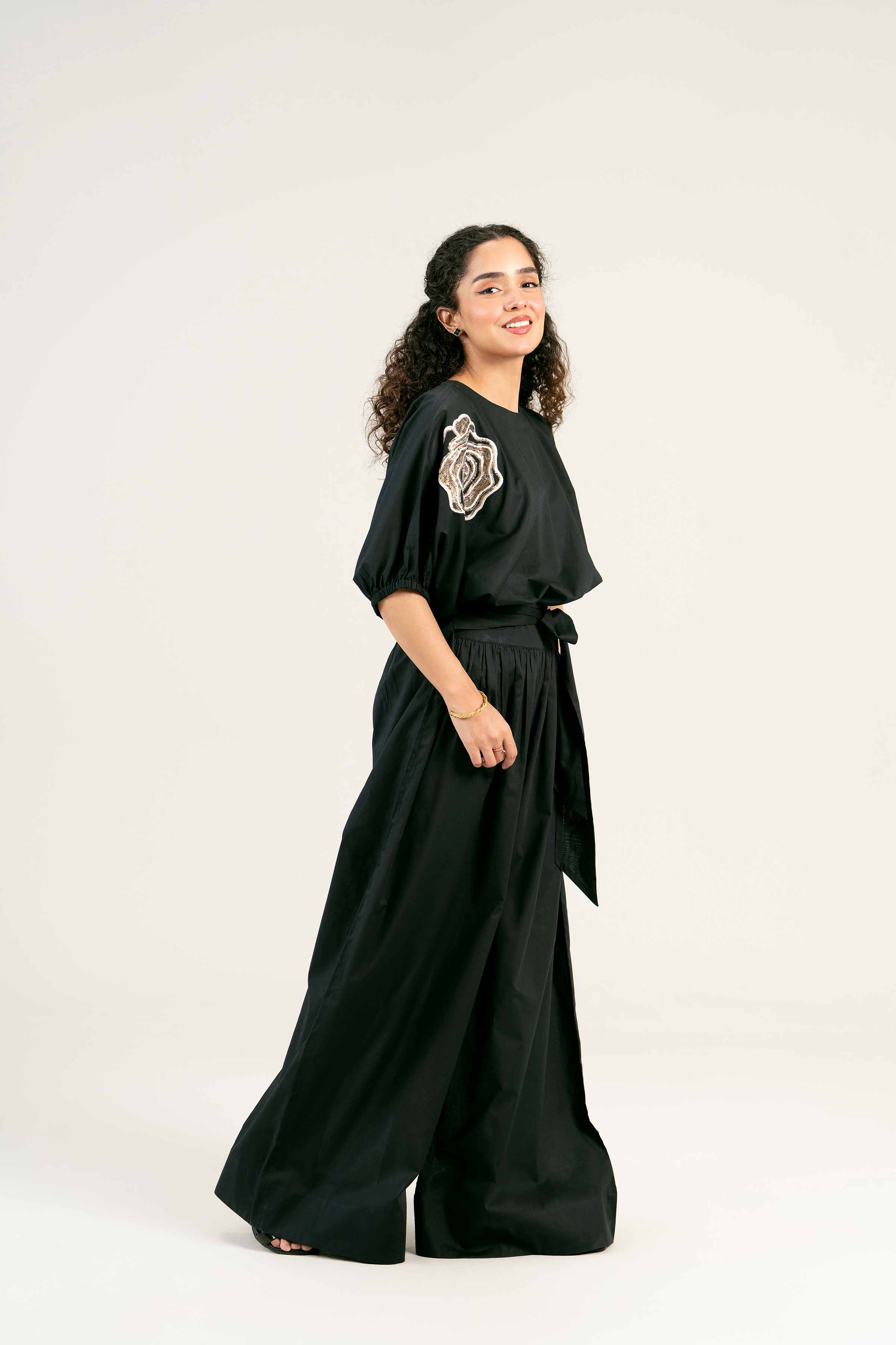 NishatUK - Brown Embroidered   Cambric 2-piece ready to wear Dress