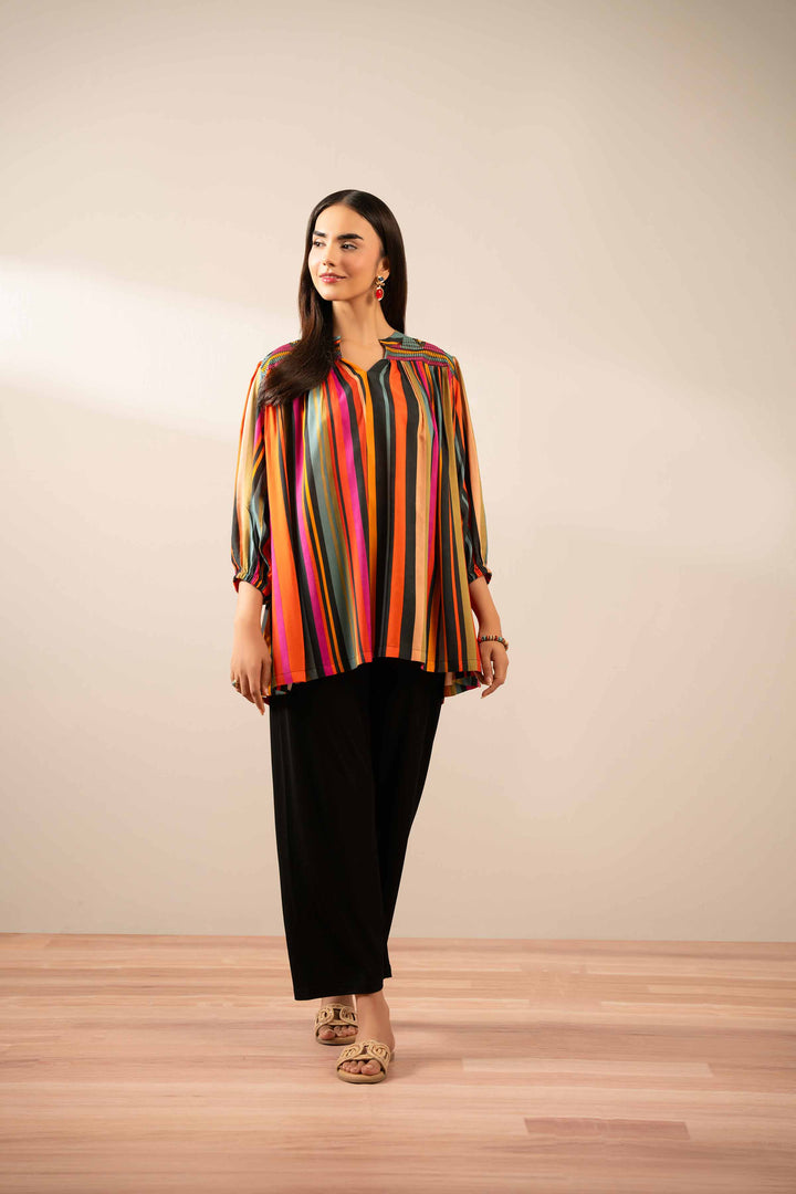 1 Piece - Printed Embroidered Tunic - AS25-93 - for Women - Pret Collection | Nishat | Shop Online