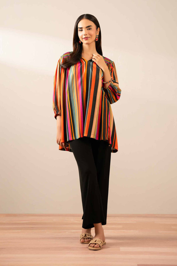 1 Piece - Printed Embroidered Tunic - AS25-93 - for Women - Pret Collection | Nishat | Shop Online