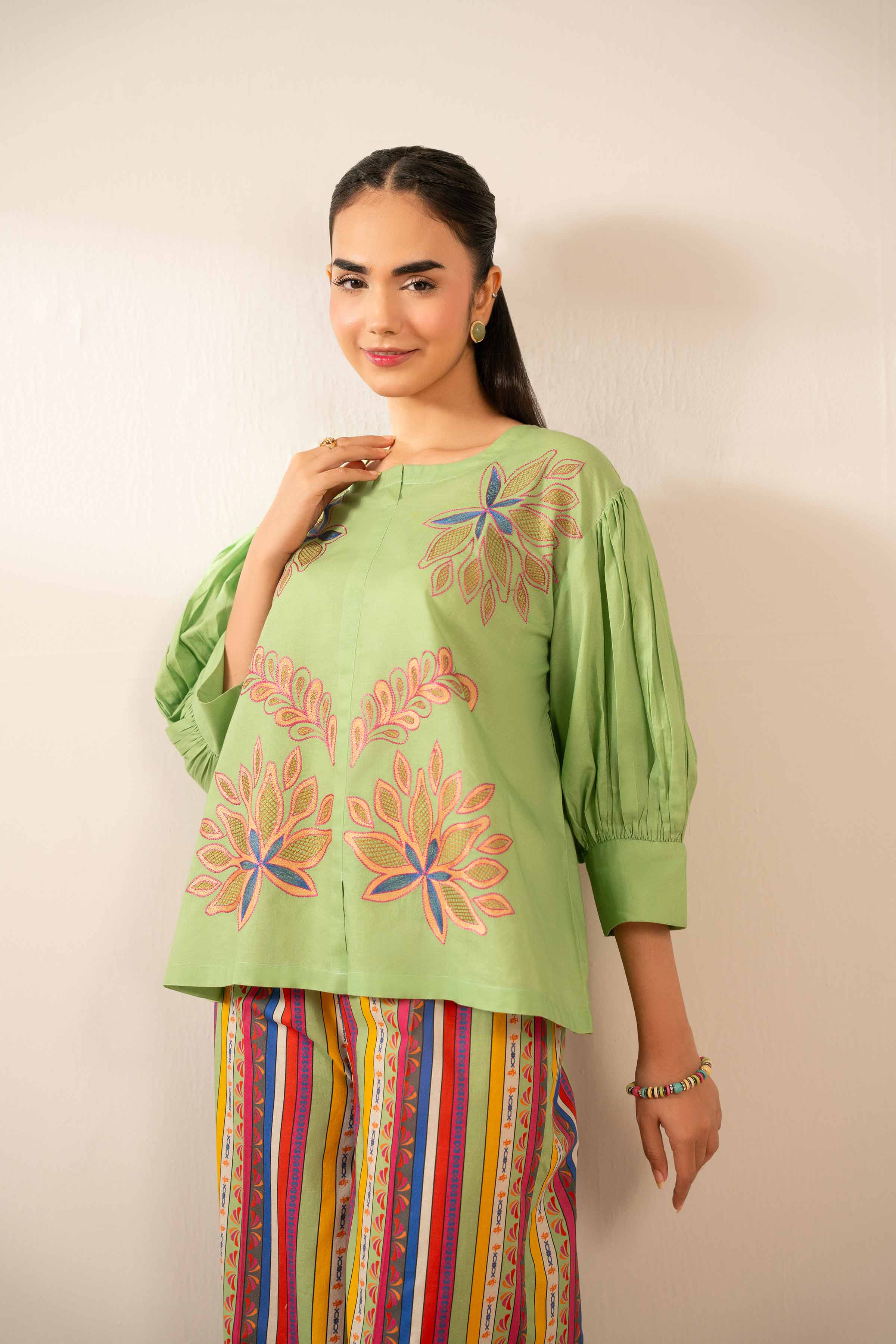 NishatUK - Multi Embroidered Cambric 2-piece ready to wear Dress