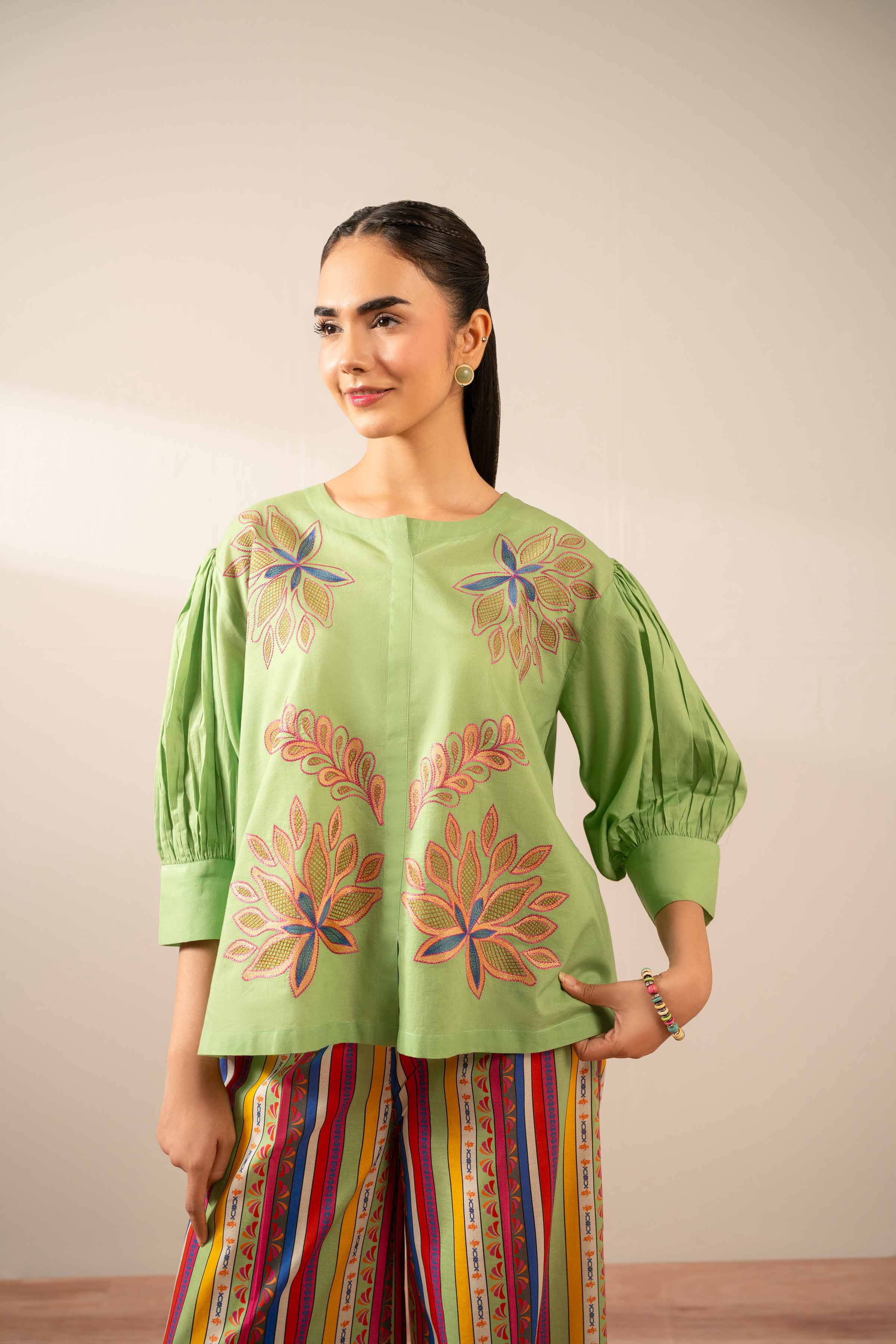 NishatUK - Multi Embroidered Cambric 2-piece ready to wear Dress