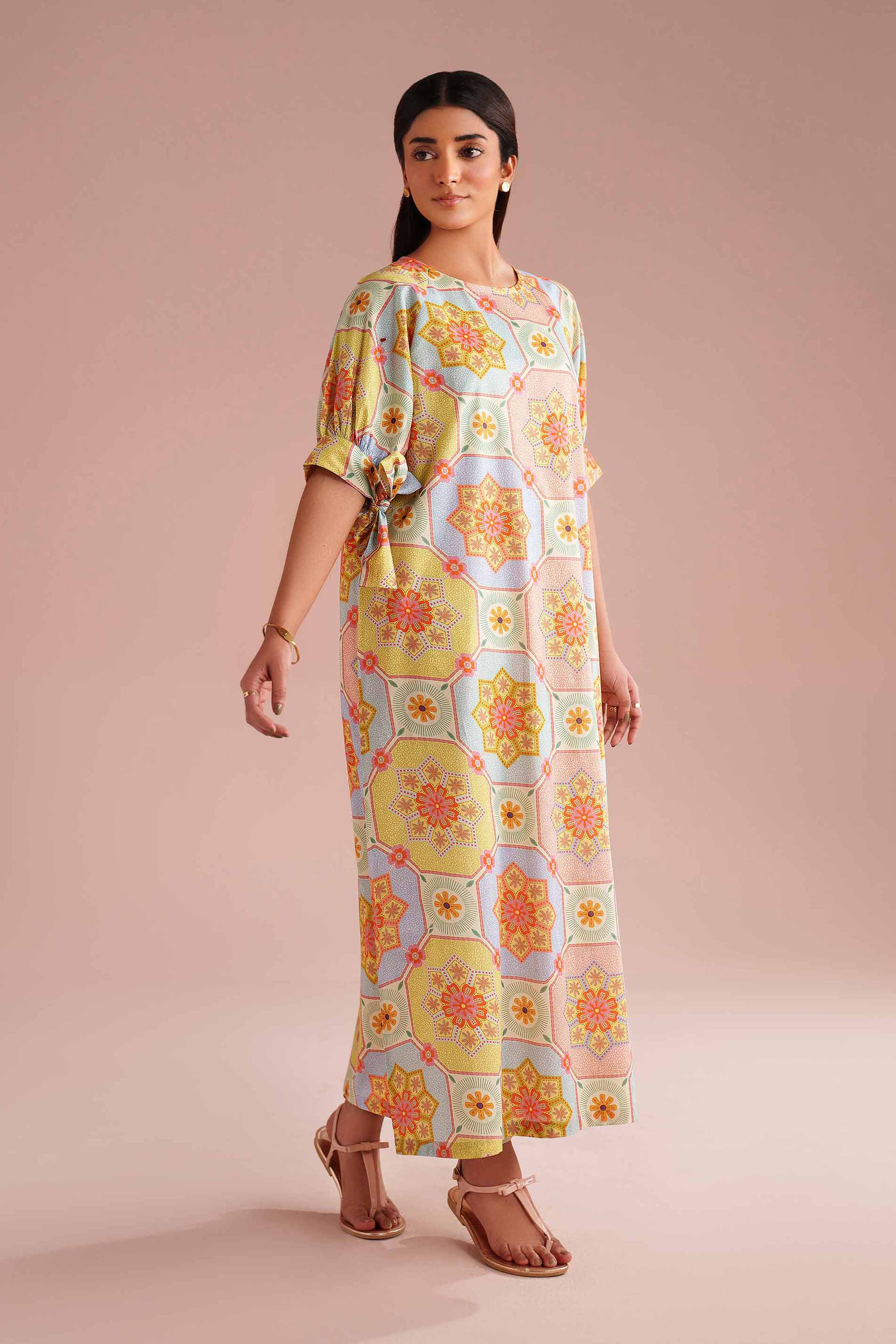 NishatUK - Multi Printed Cambric 1-piece ready to wear dress