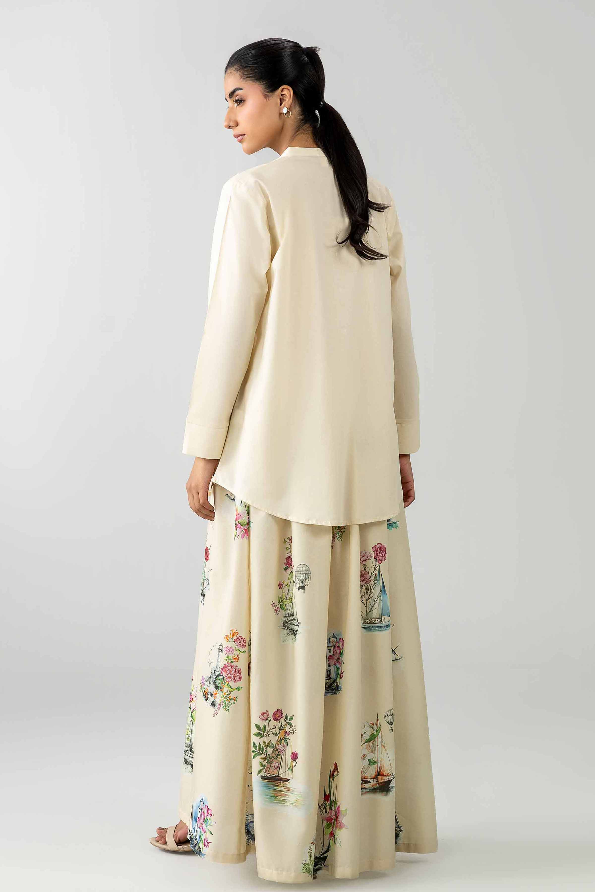 Nishat UK - Off White Printed Cambric 2-piece ready to wear Dress