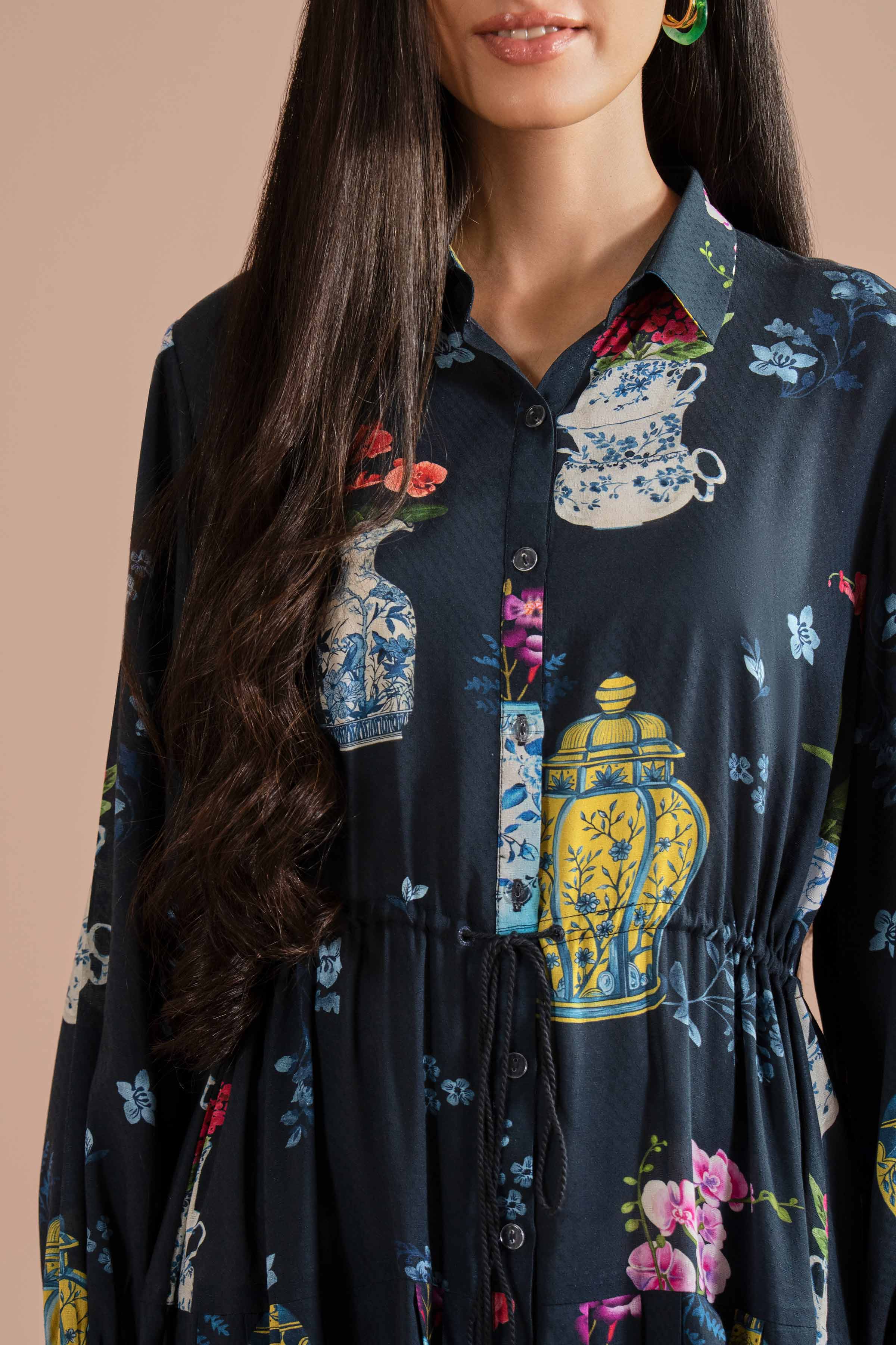 Nishat UK - Multi Printed Dobby 1-piece ready to wear dress