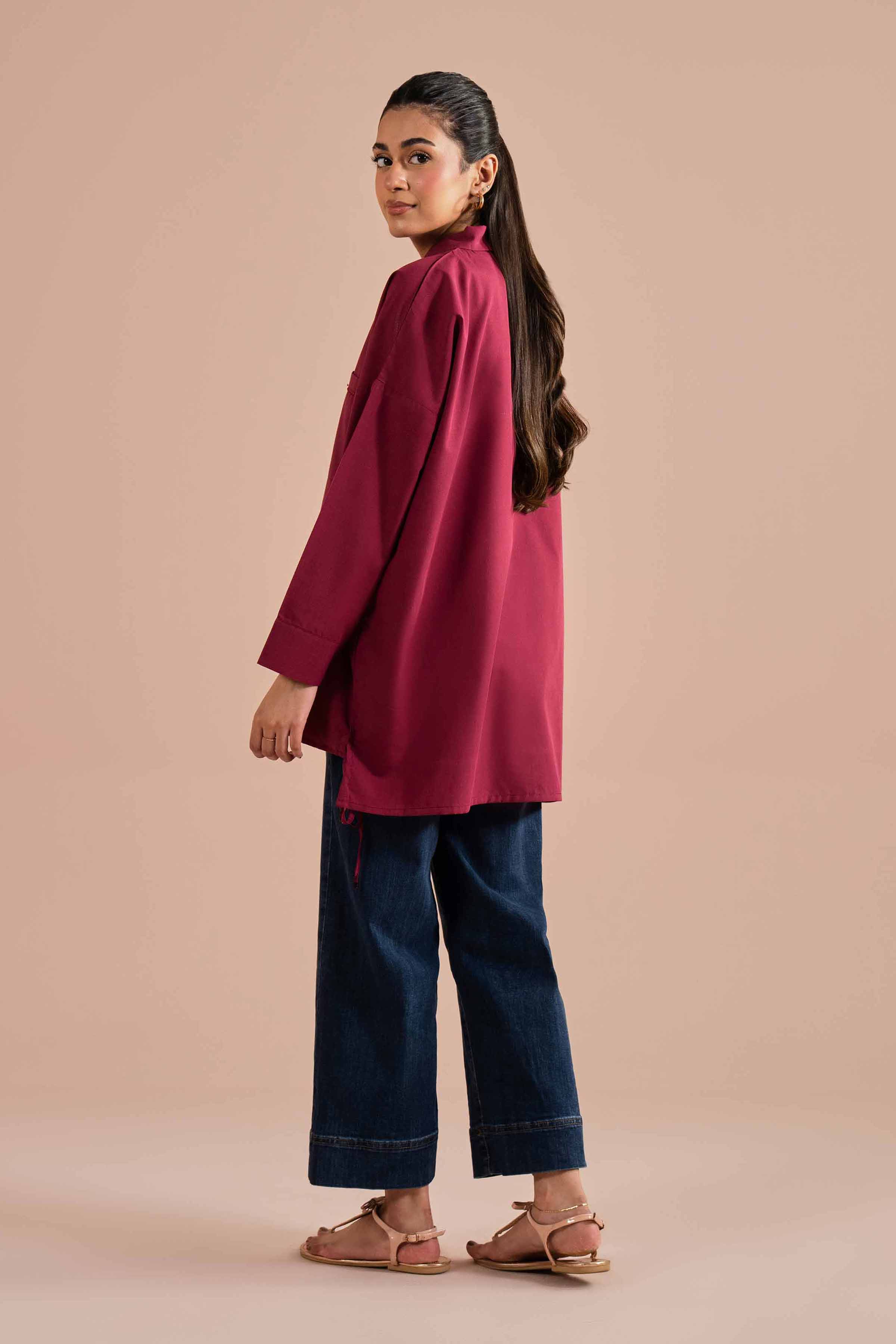 Nishat UK - Purple Solids Cotton 1-piece ready to wear tunic